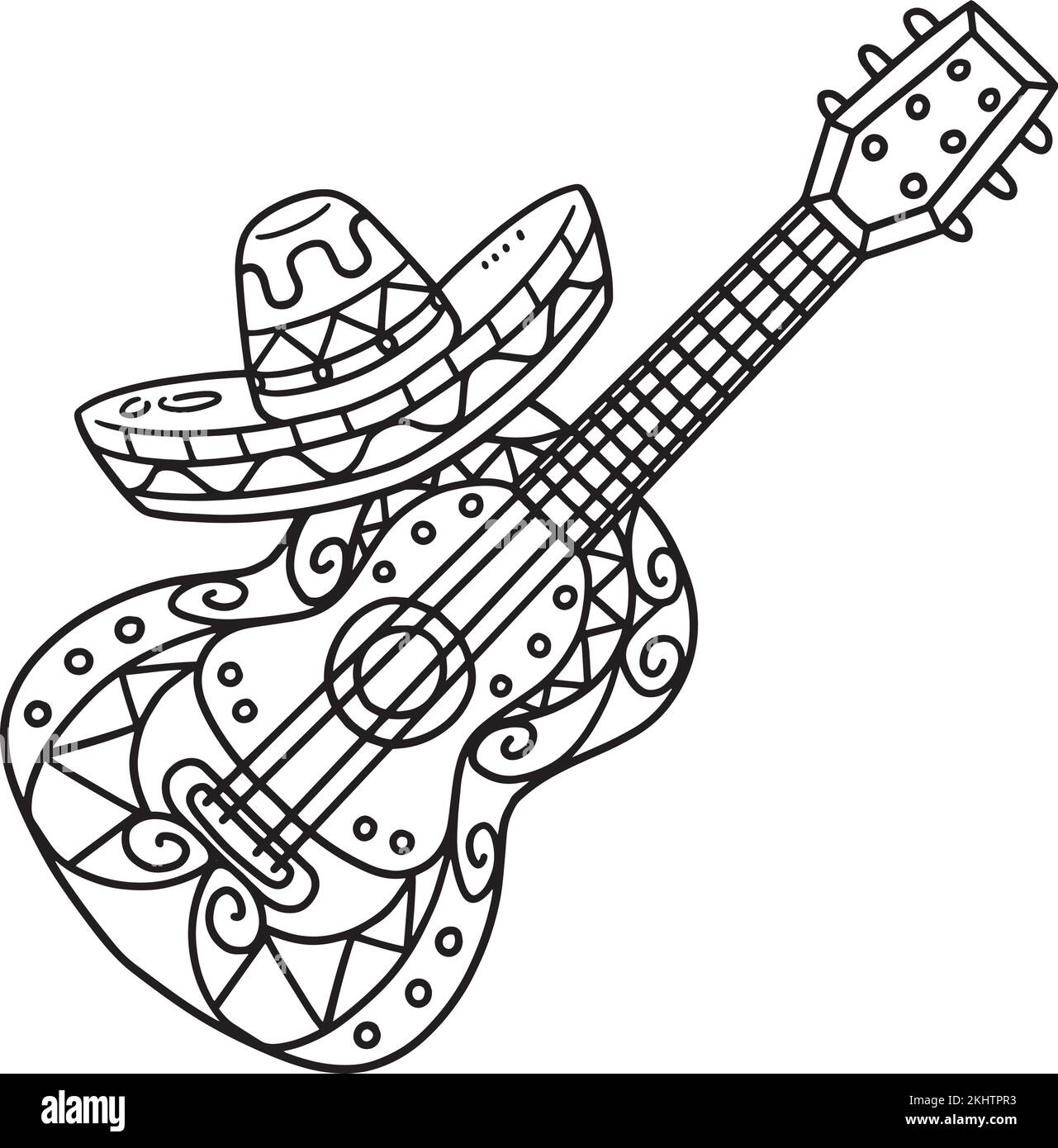 Spanish guitar Stock Vector Images - Alamy