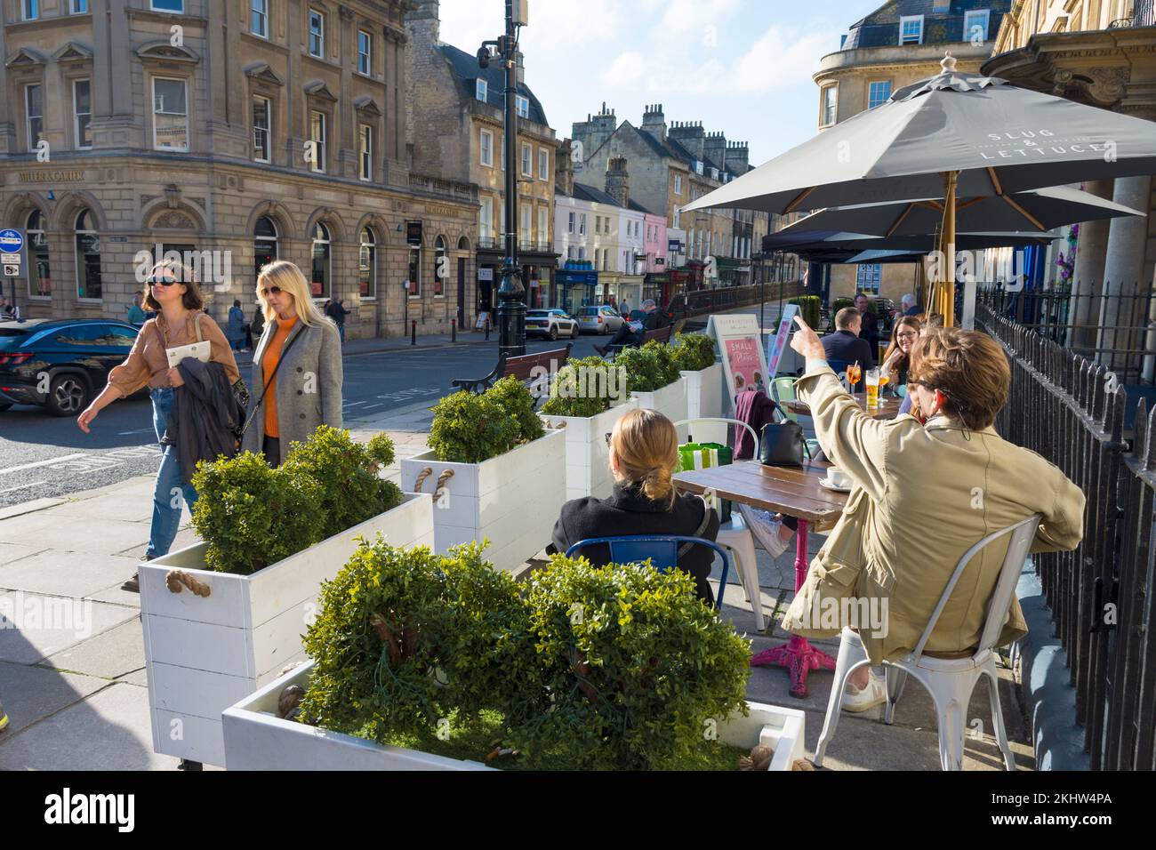 Slug and Lettuce bar pub on Edgar Buildings in Bath Spa, Somerset, England, UK Stock Photo