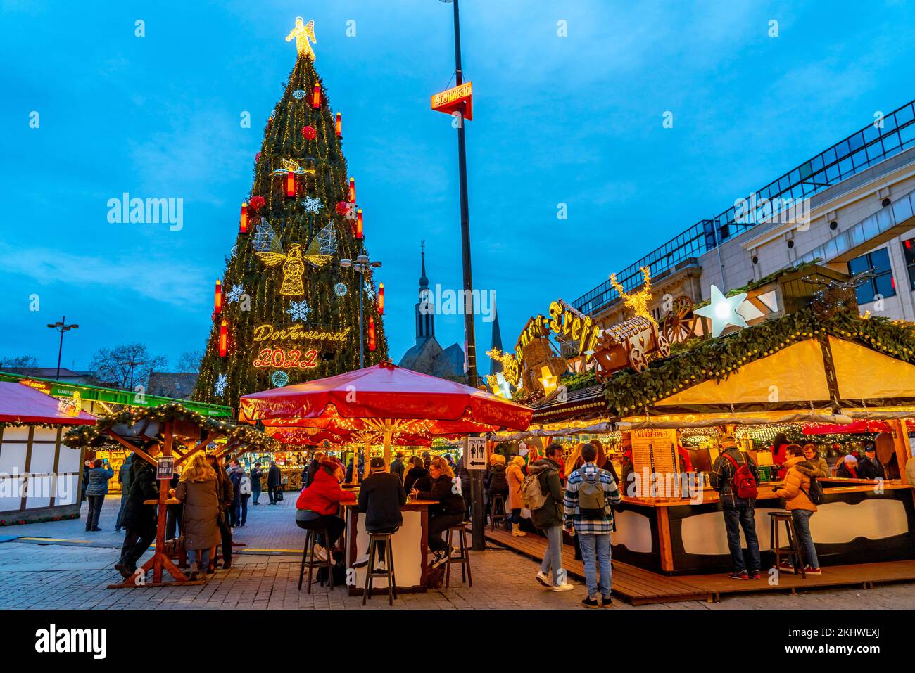 Christmas market in Dortmund, Hansaplatz, the market with the biggest