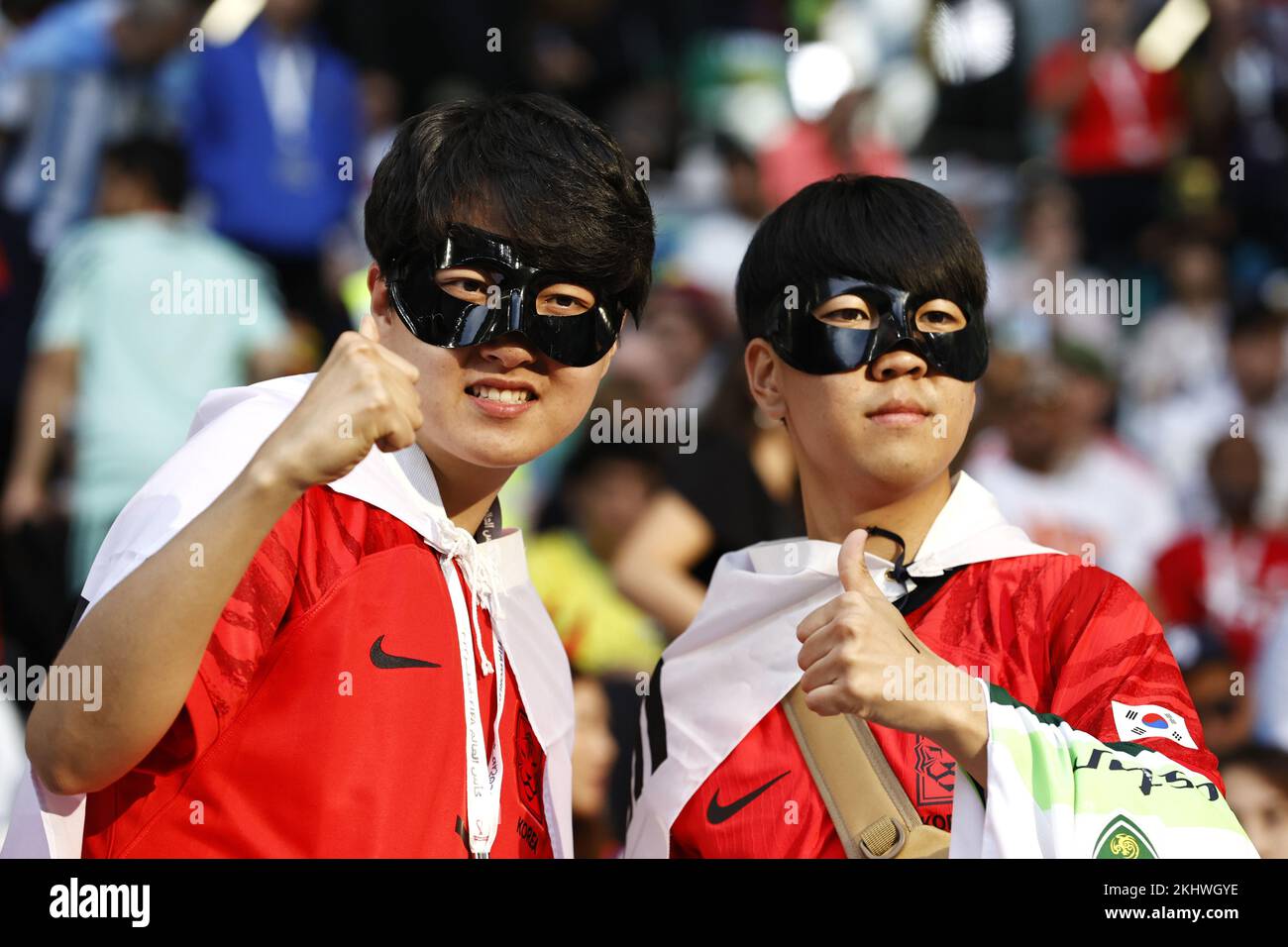 Doha, Qatar. 24th Nov, 2022. DOHA Supporters of South Korea during