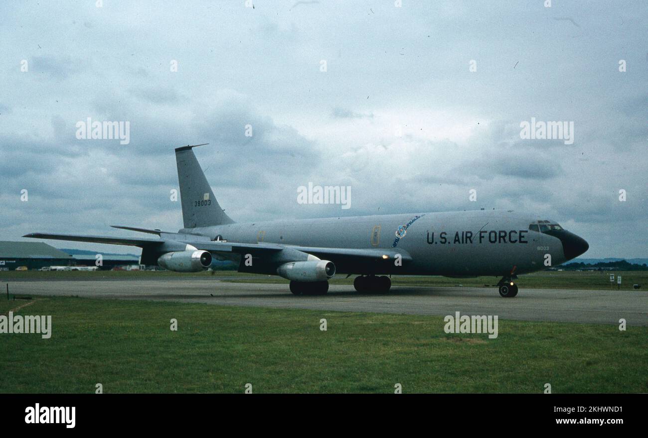 Boeing KC-135A Stratotanker, 63-8003 / 18620, US Air Force International Air Tattoo IAT 1981, RAF Greenham Common (EGVI), UK - England Stock Photo