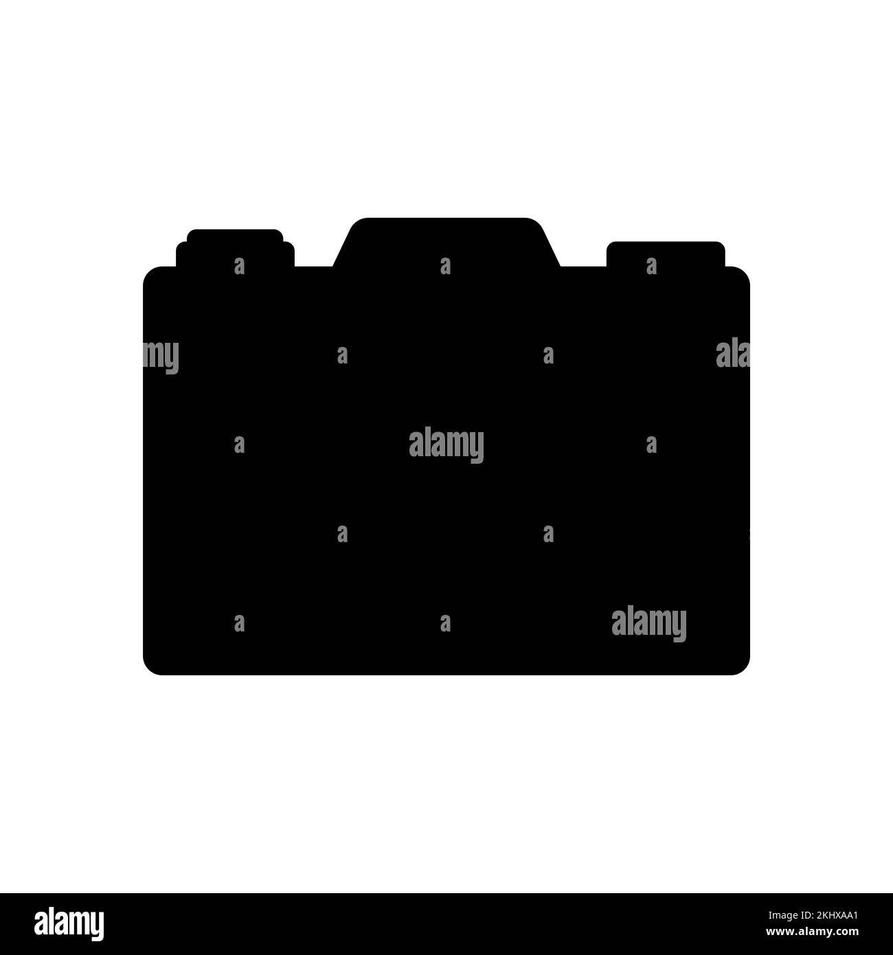 Vector flat photo camera silhouette isolated on white background Stock ...