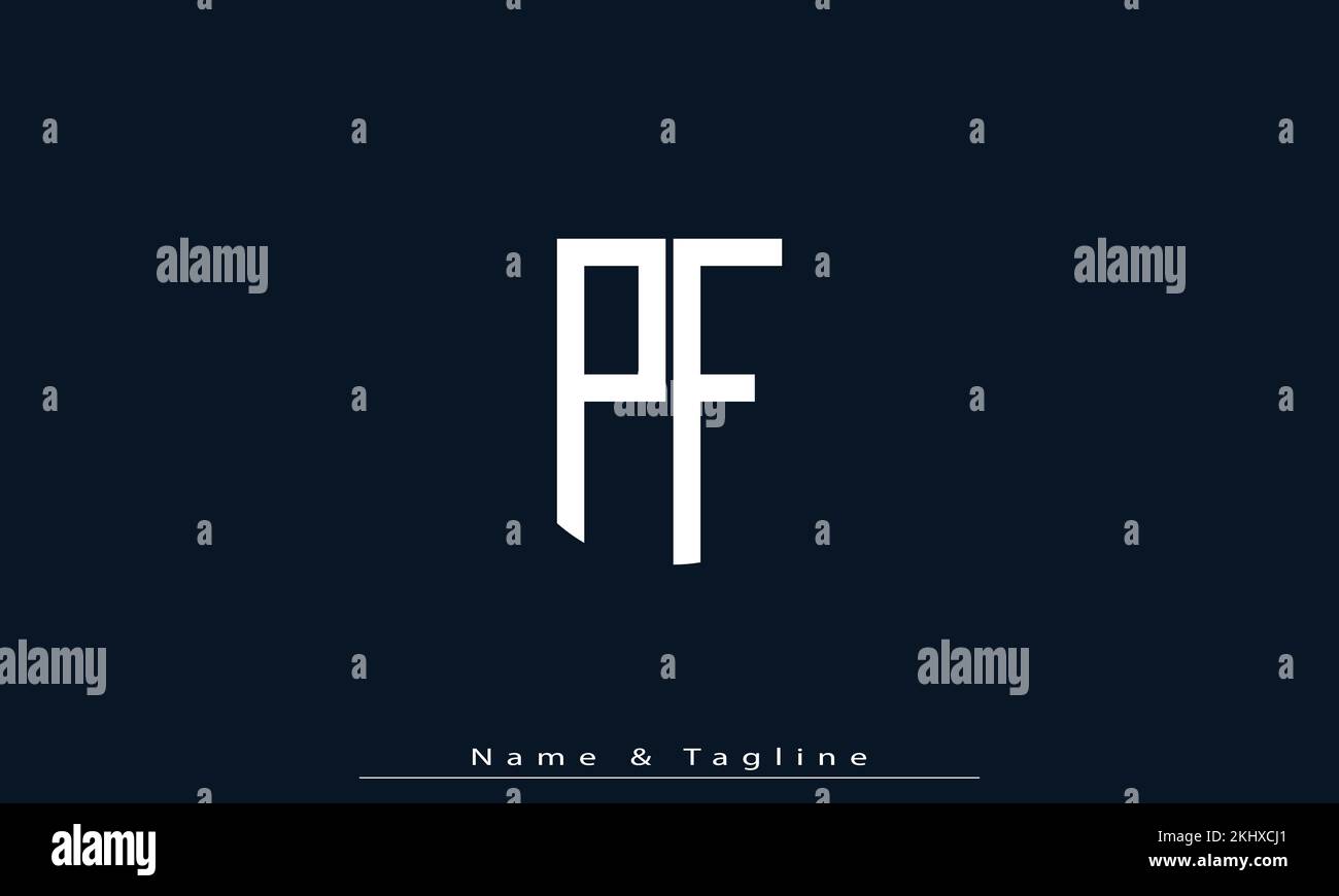 Alphabet letters Initials Monogram logo PF , FP Stock Vector Image ...
