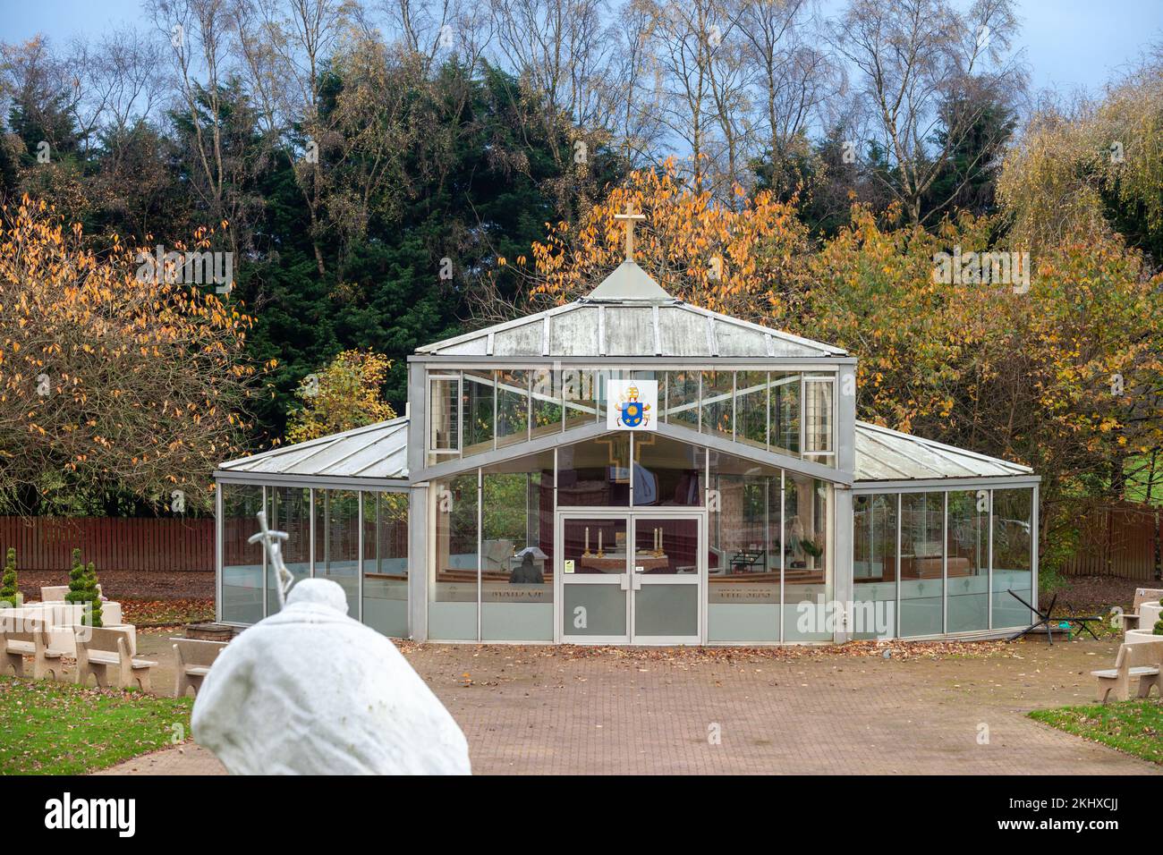 The Glass Chapel Our Lady Maid of the Seas at Carfin Grotto Stock