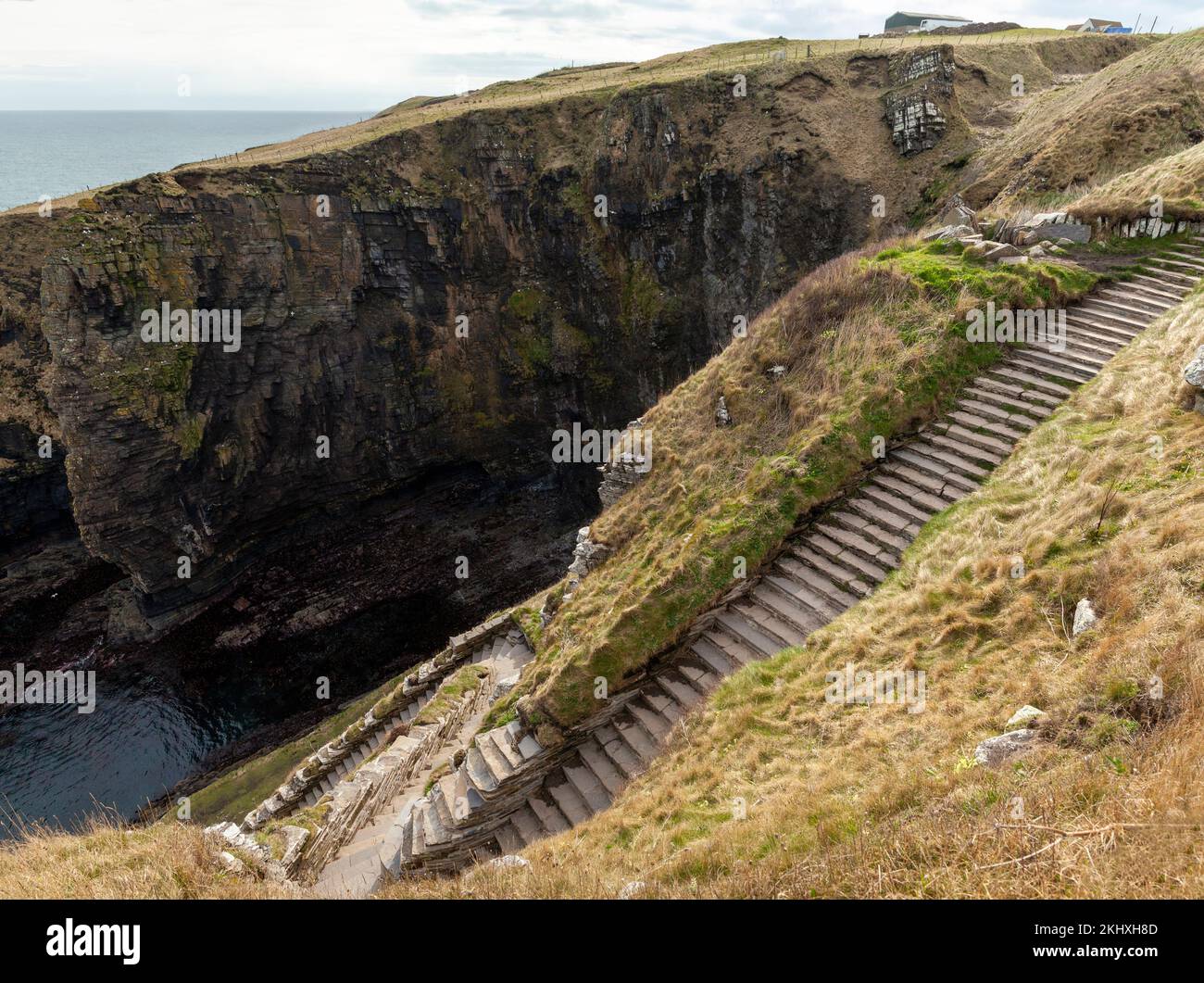 Whaligoe Steps zigzag down the 250ft cliff face to give you access to