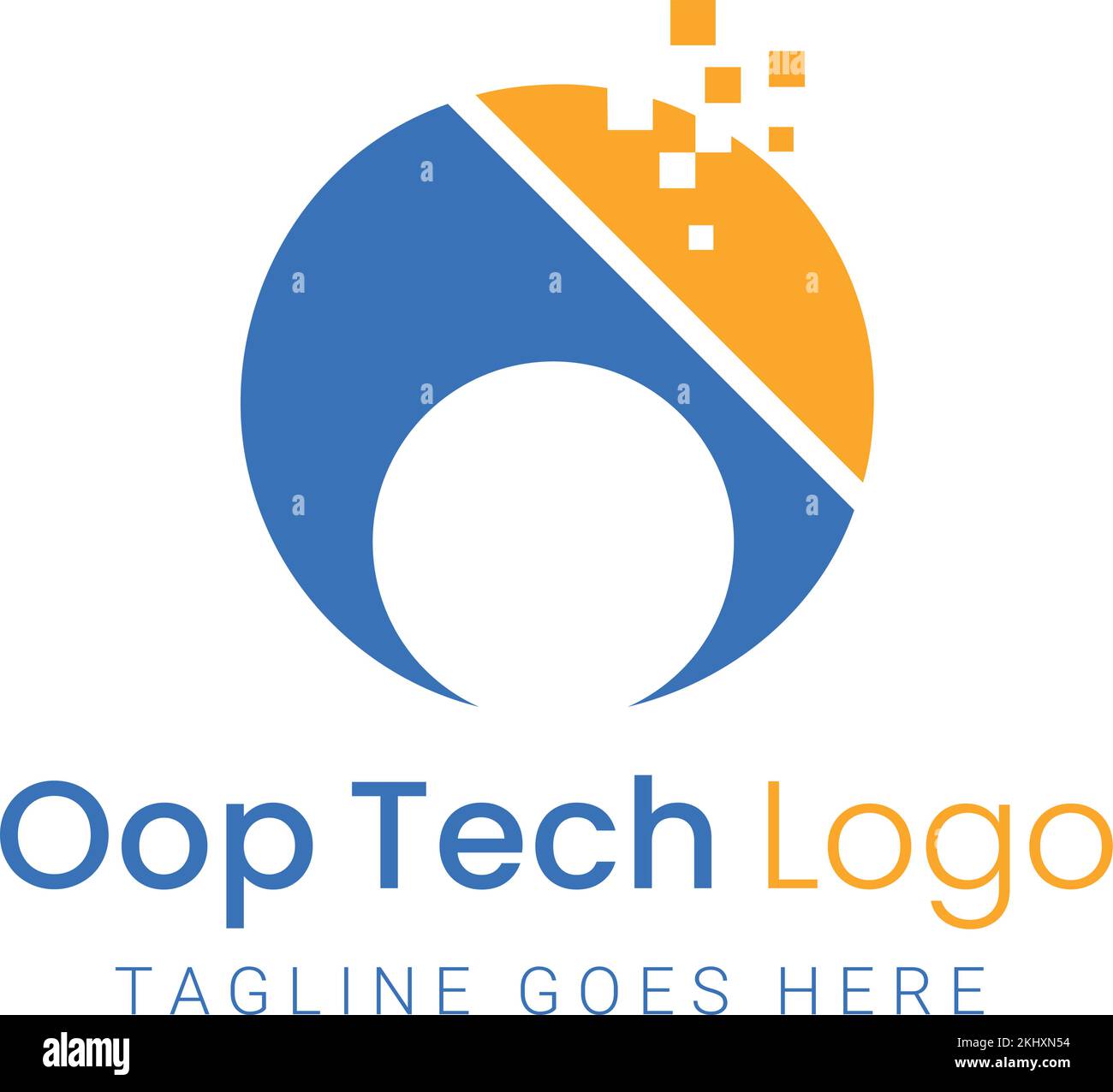 Oop Tech Logo Stock Vector