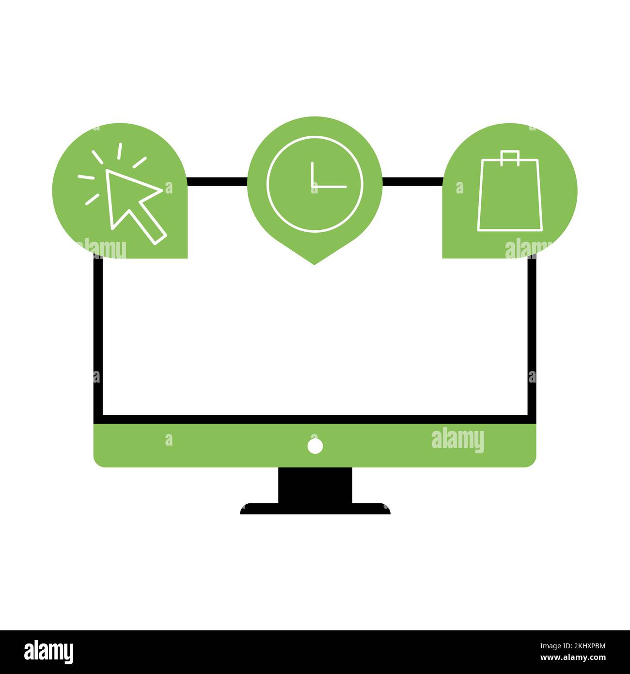 Click and collect with computer Stock Vector Image & Art - Alamy