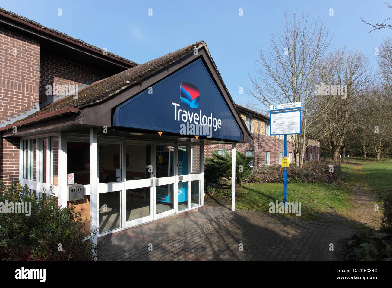 Travelodge, Moto services, M4 Leigh Delamere, eastbound, SN14 6LB Stock Photo