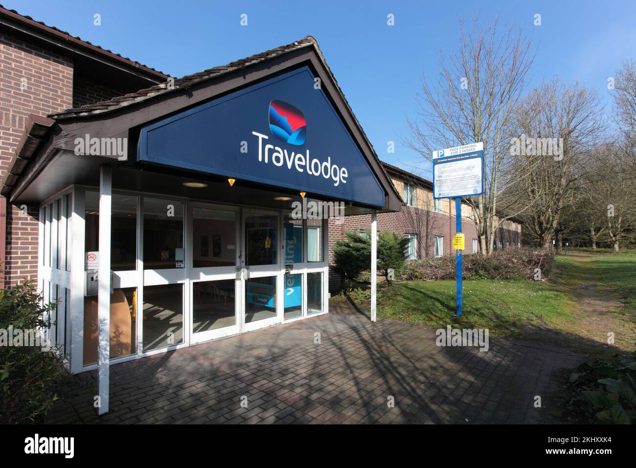Travelodge, Moto services, M4 Leigh Delamere, eastbound, SN14 6LB Stock Photo