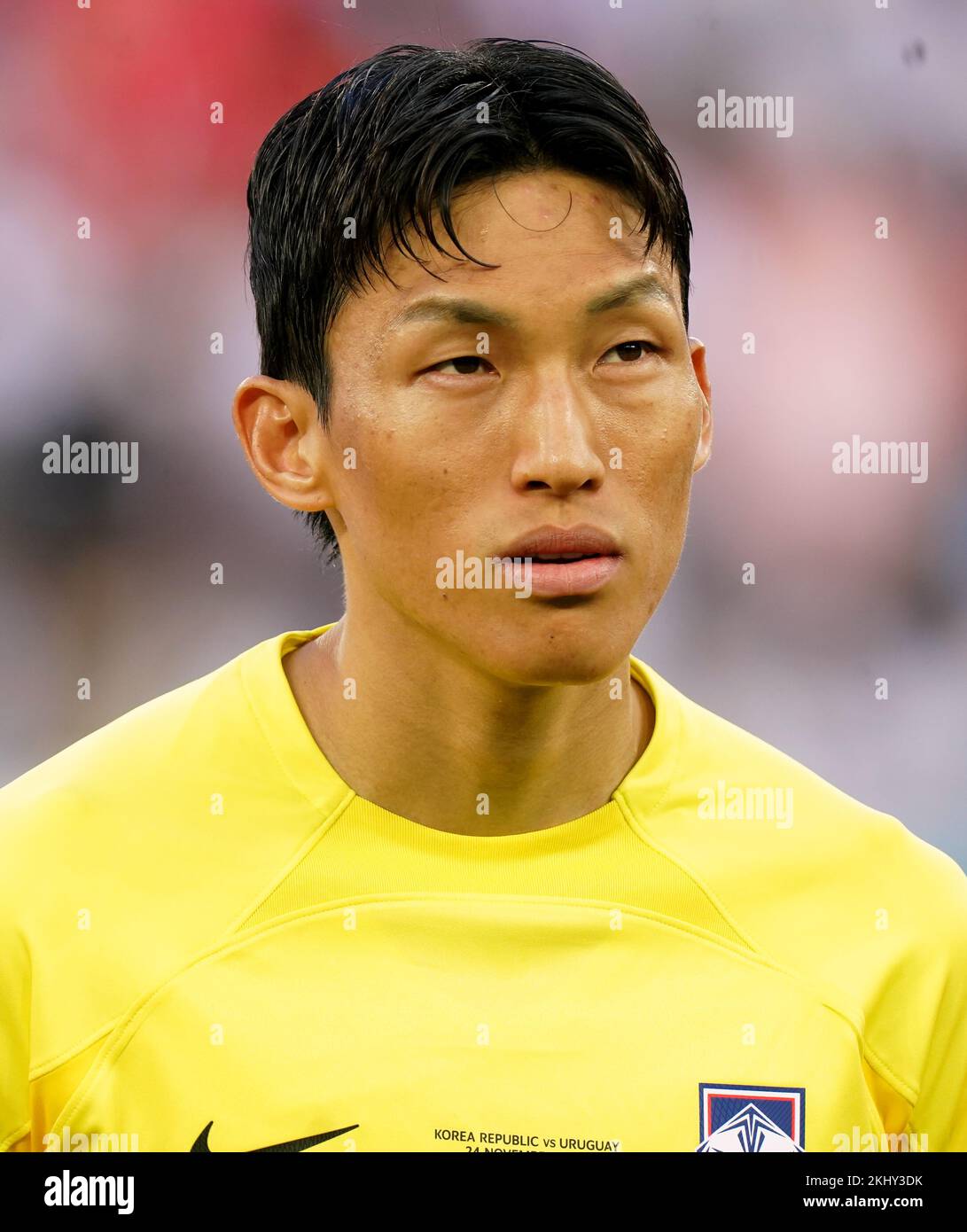South Korea goalkeeper Kim Seung-gyu during the FIFA World Cup Group H match at the Education City Stadium, Doha, Qatar. Picture date: Thursday November 24, 2022. Stock Photo