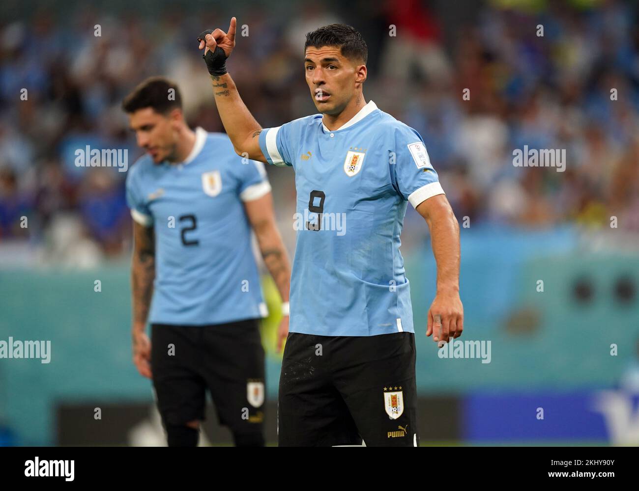 Uruguay's Luis Suarez during the FIFA World Cup Group H match at the Education City Stadium, Doha, Qatar. Picture date: Thursday November 24, 2022. Stock Photo