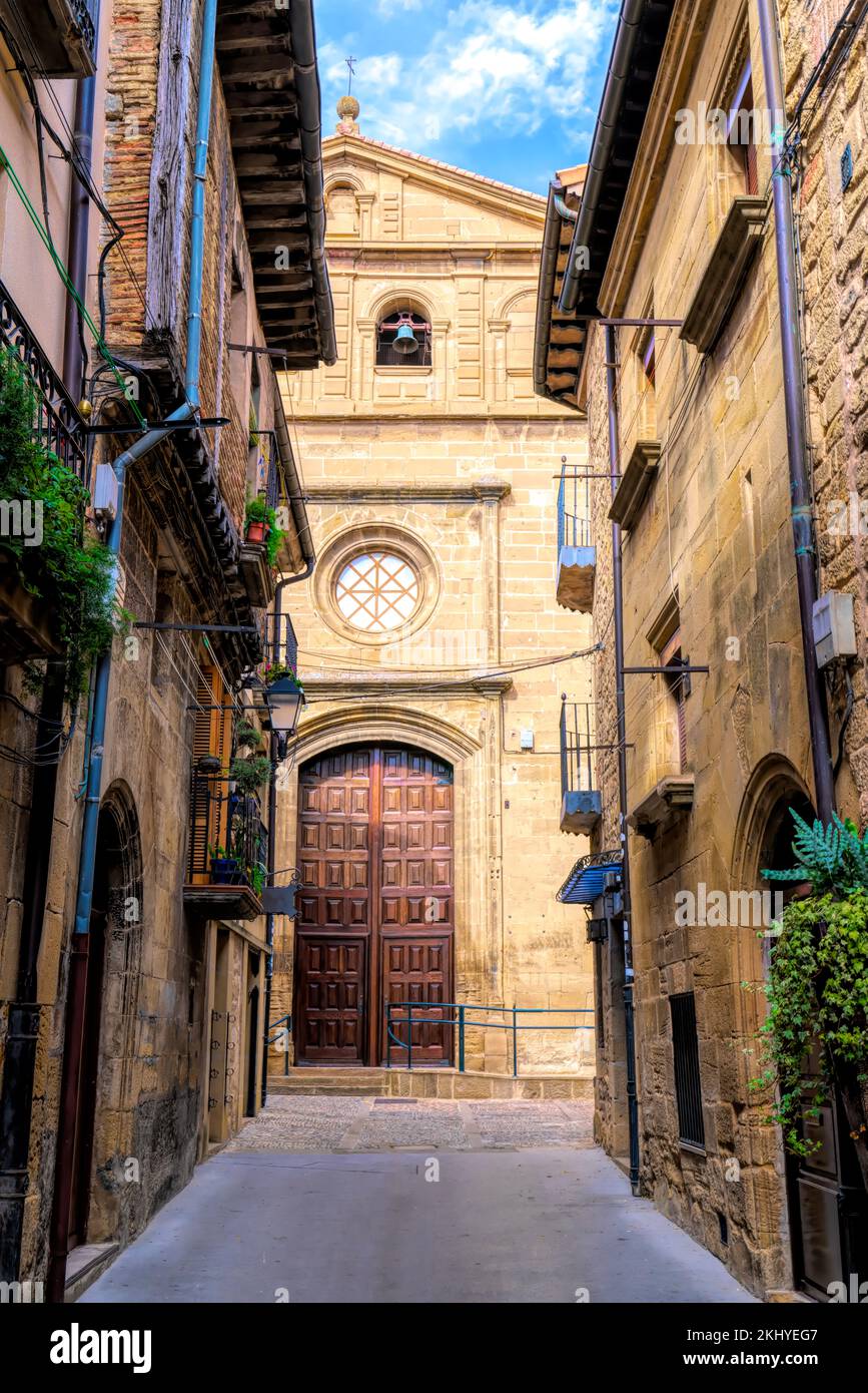 Laguardia Rioja region Spain narrow streets in beautiful spanish town Stock Photo