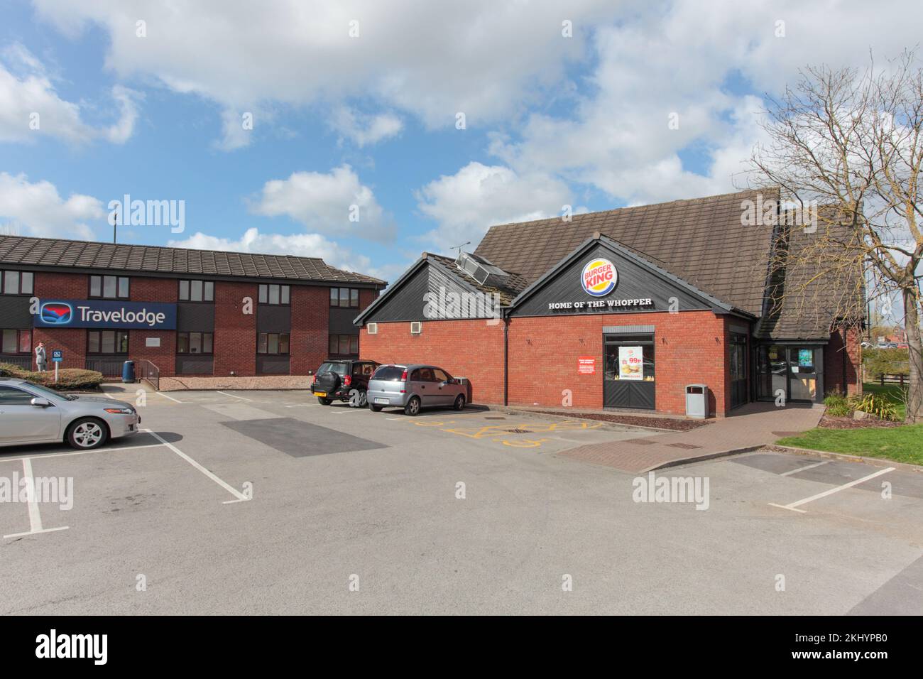 Travelodge/Burger King, Chesterfield Stock Photo
