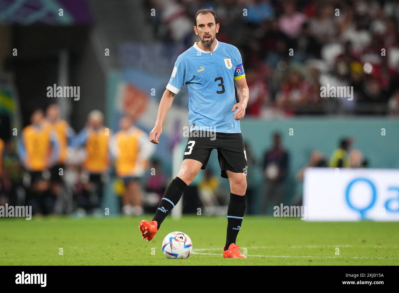 Rayan, Qatar. 23rd Nov, 2022. Diego Godin of Uruguay during the Qatar 2022 World Cup match, group H, date 1, between Uruguay and Korea Republic played at Education City Stadium on Nov 24, 2022 in Rayan, Qatar. (Photo by Bagu Blanco/PRESSINPHOTO) Credit: PRESSINPHOTO SPORTS AGENCY/Alamy Live News Stock Photo