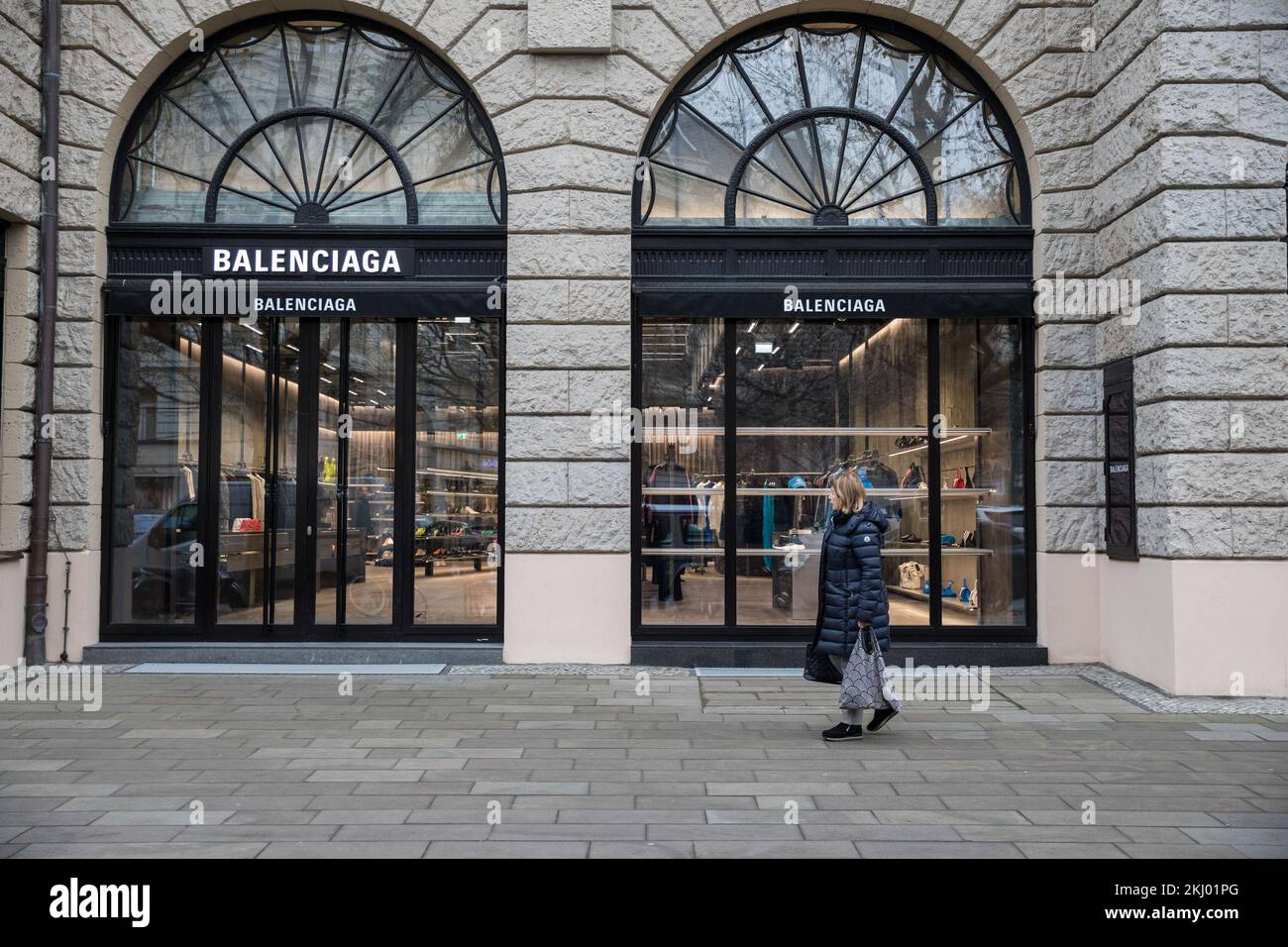 Storefront of a Balenciaga store in Berlin on November 24, 2022. The SpanishFrench luxury