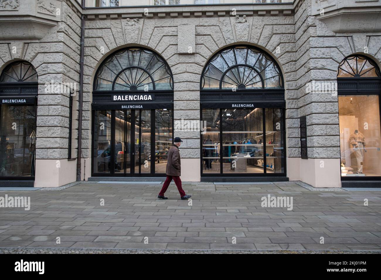 Storefront of a Balenciaga store in Berlin on November 24, 2022. The SpanishFrench luxury
