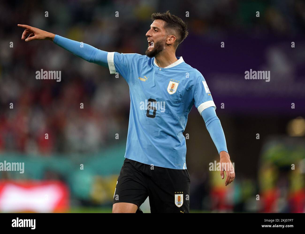 Uruguay's Rodrigo Bentancur during the FIFA World Cup Group H match at the Education City Stadium, Doha, Qatar. Picture date: Thursday November 24, 2022. Stock Photo