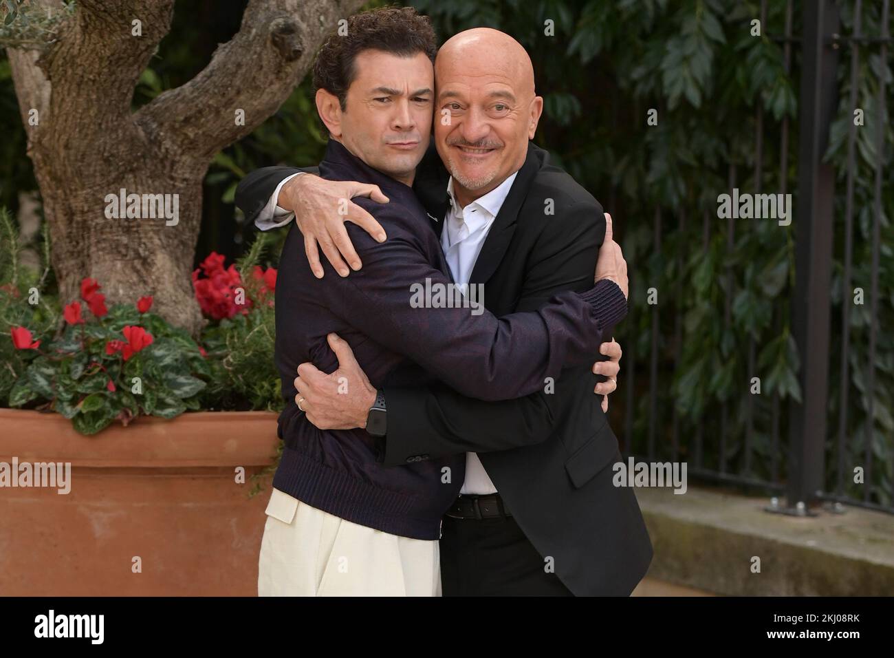 Rome, Italy. 24th Nov, 2022. Vinicio Marchioni (L) and Claudio Bisio (R ...