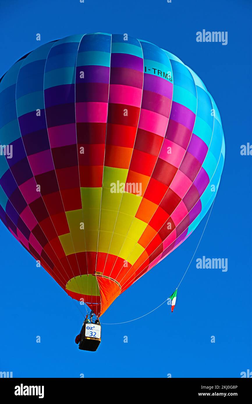 Rainbow colored hot air balloon hi-res stock photography and images - Alamy