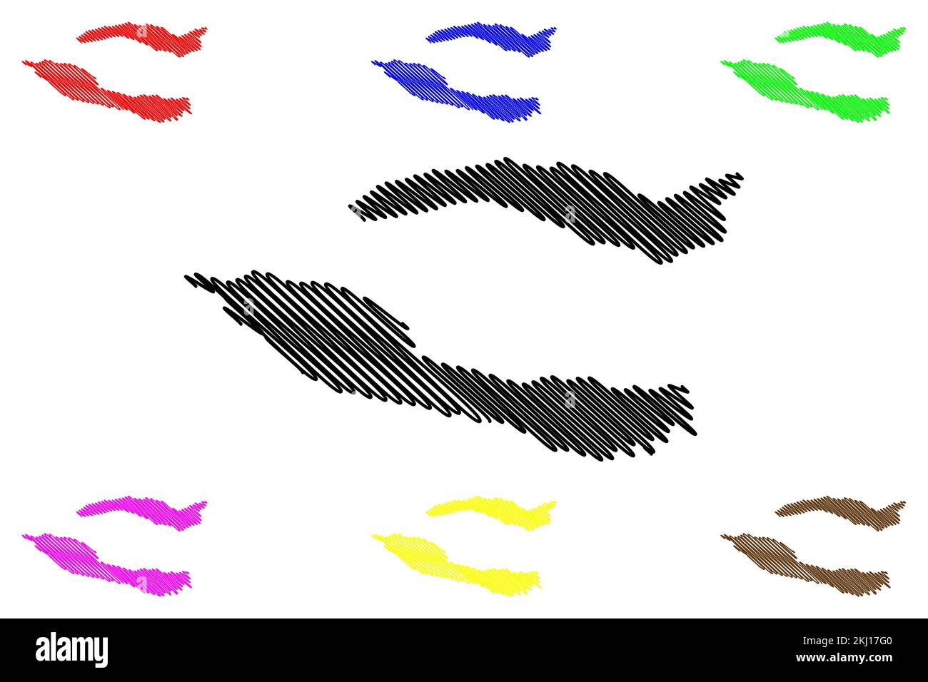 South Plaza and North island Republic - South Plaza And North Island Republic Of Ecuador Pacific Ocean Latin Or South America Galapagos Islands Archipielago De Colon Map Vector Illustr 2KJ17G0 