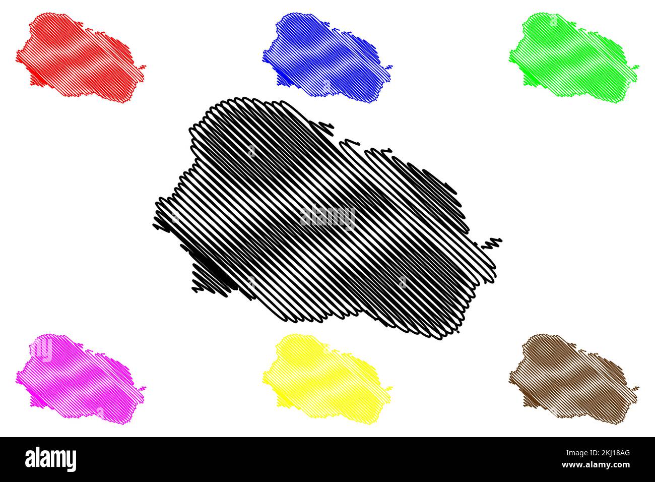 Santiago island Republic of Ecuador - Santiago Island Republic Of Ecuador Pacific Ocean Latin Or South America Galapagos Islands Archipielago De Colon Map Vector Illustration Scribb 2KJ18AG 