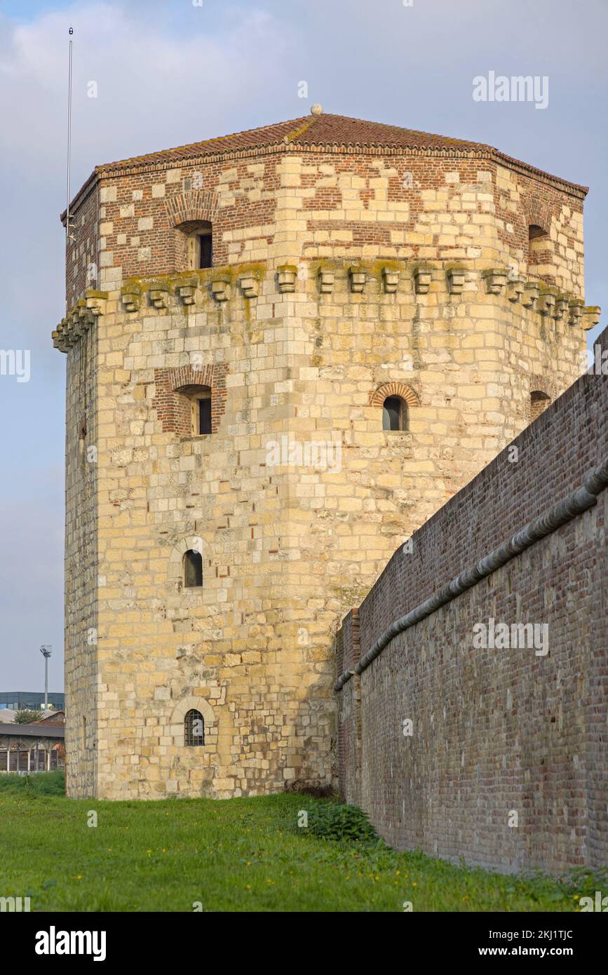 Nebojsa Tower Building Historic Landmark at Dorcol Sunny Dorcol Belgrade Stock Photo