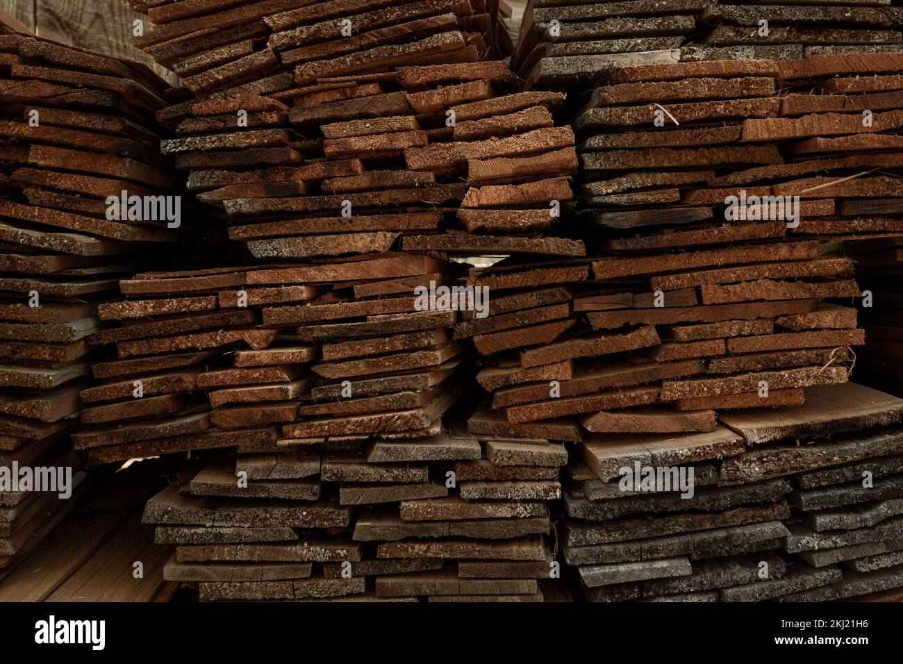 Stacked Shingles Example Cedar Shingles Stacked Before Being Installed to repair historic cabin ...