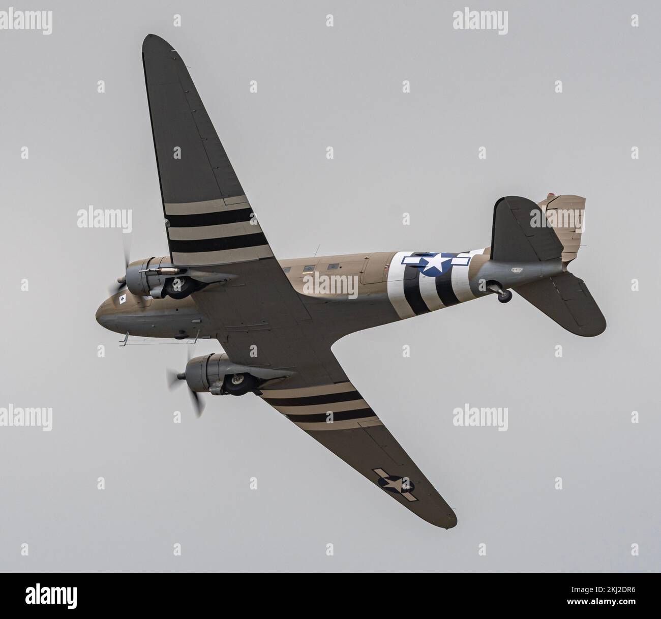 Douglas DC-3 Dakota/Douglas C-47 Skytrain Imperial War Museum Duxford, England Daks Over Duxford, 2019 (Photo by Cody Froggatt) Stock Photo