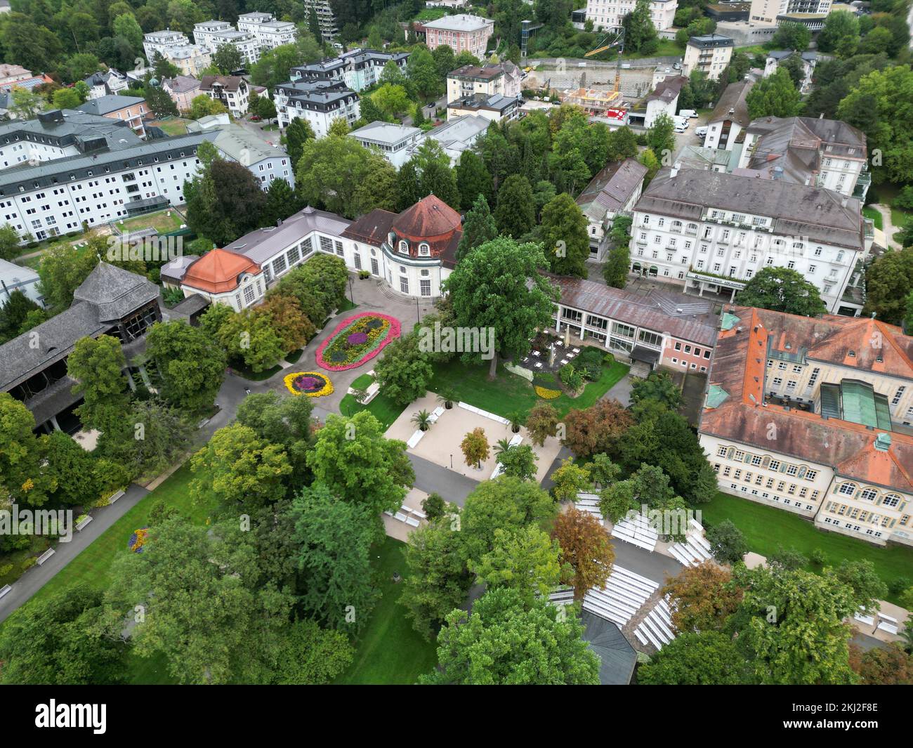 Bad Reichenhall spa town Bavaria Germany drone aerial view Stock Photo