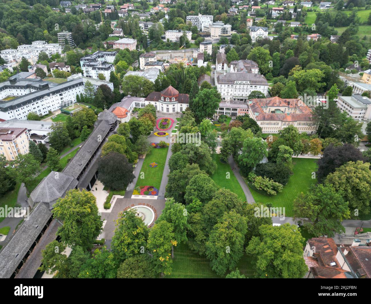 Bad Reichenhall spa town Bavaria Germany drone aerial view Stock Photo