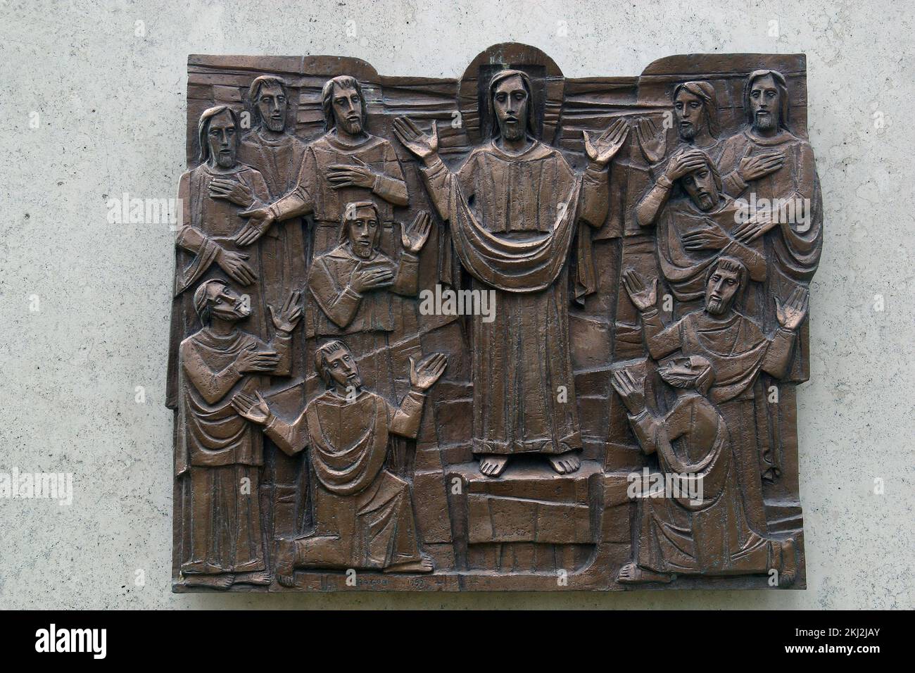 Jesus Appears to His Disciples, Way of Light by Giovanni Dragoni, San Callisto Catacombs in Rome, Italy Stock Photo