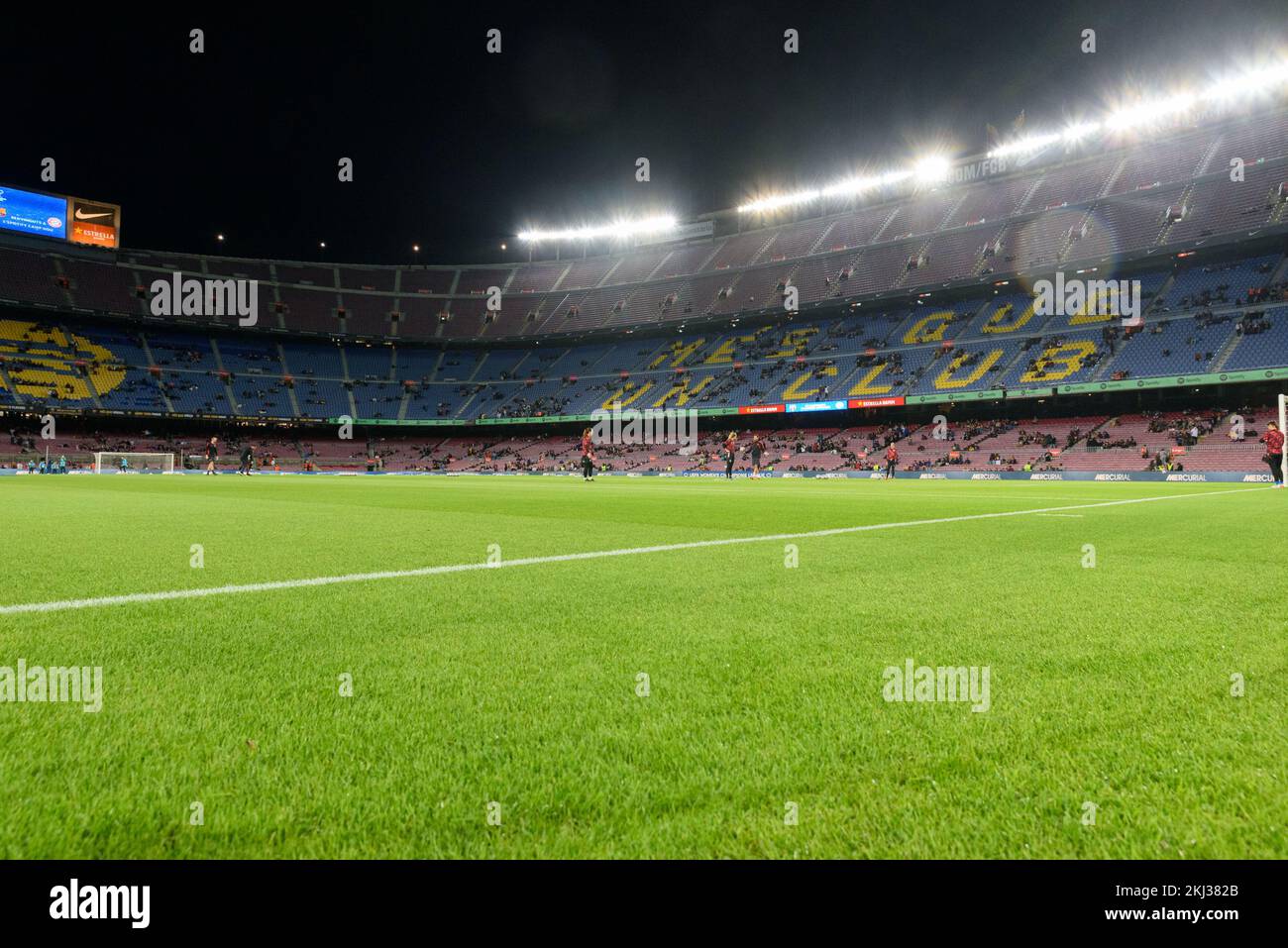 View inside Camp Nou stadium before the UEFA Womens Champions League group stage match between FC Barcelona and FC Bayern Munich at Camp Nou in Barcelona, Spain. (Sven Beyrich/SPP) Credit: SPP Sport Press Photo. /Alamy Live News Stock Photo