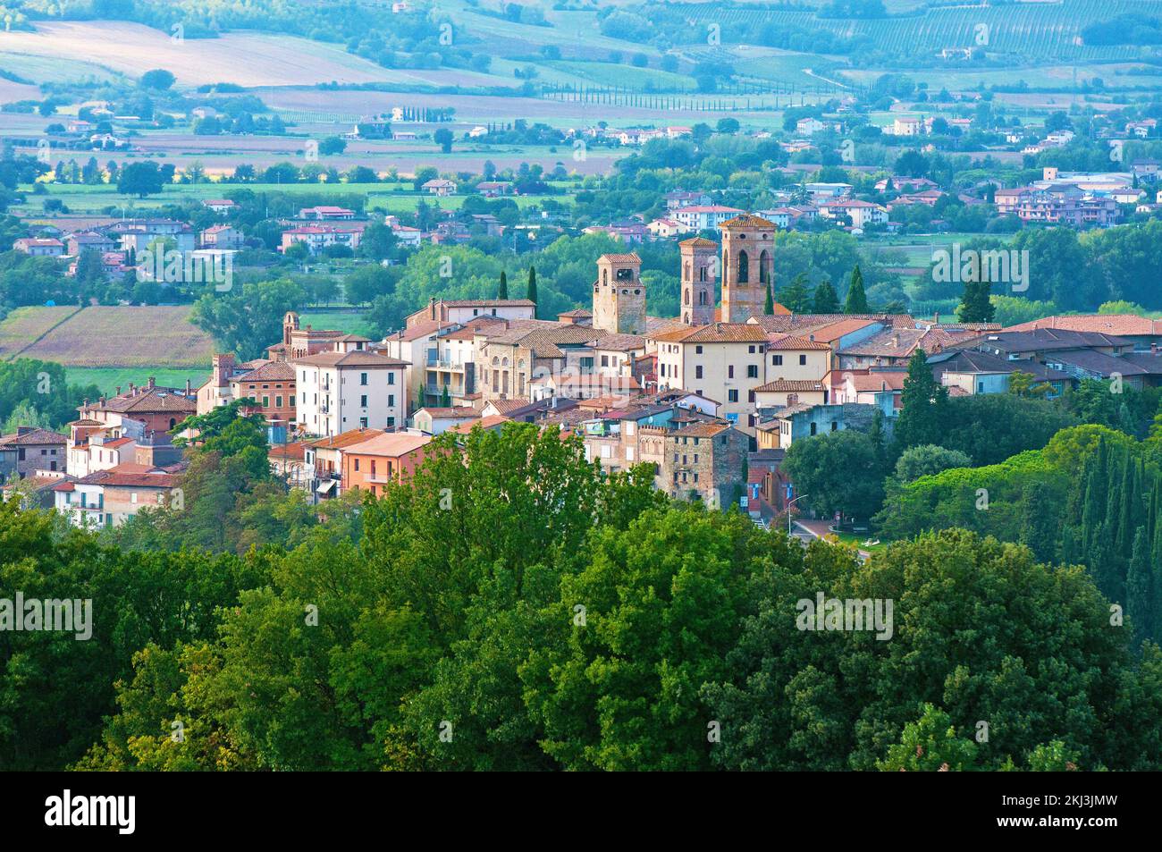 View of Deruta village (famous for the production of ceramics), Perugia, Umbria, Italy Stock Photo
