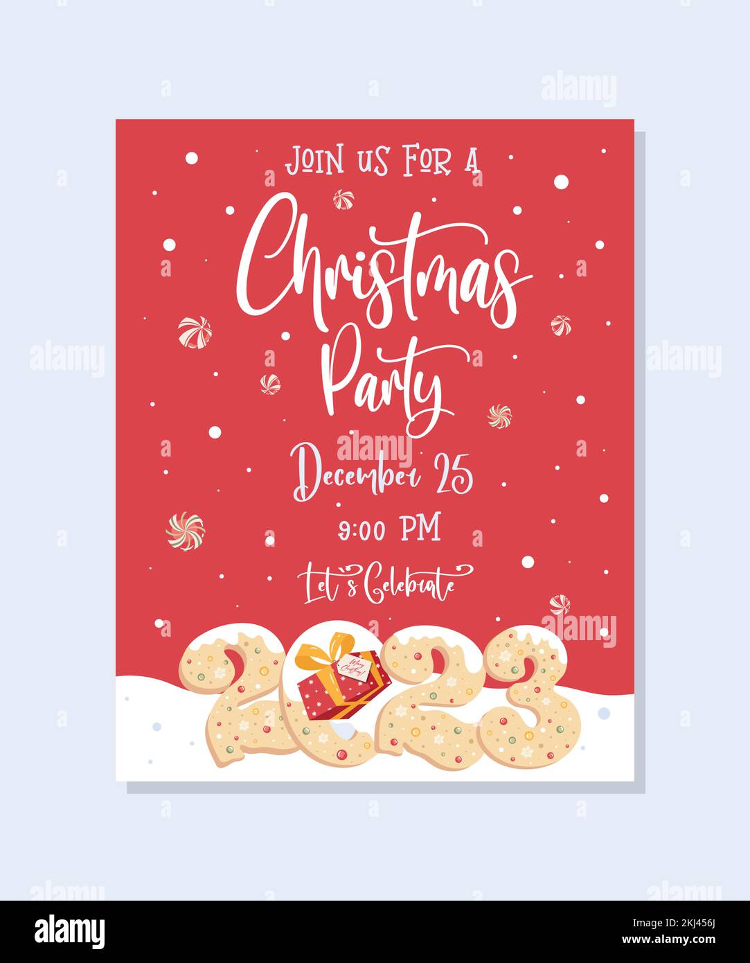 Christmas party invitation. Vector template Stock Vector Image & Art