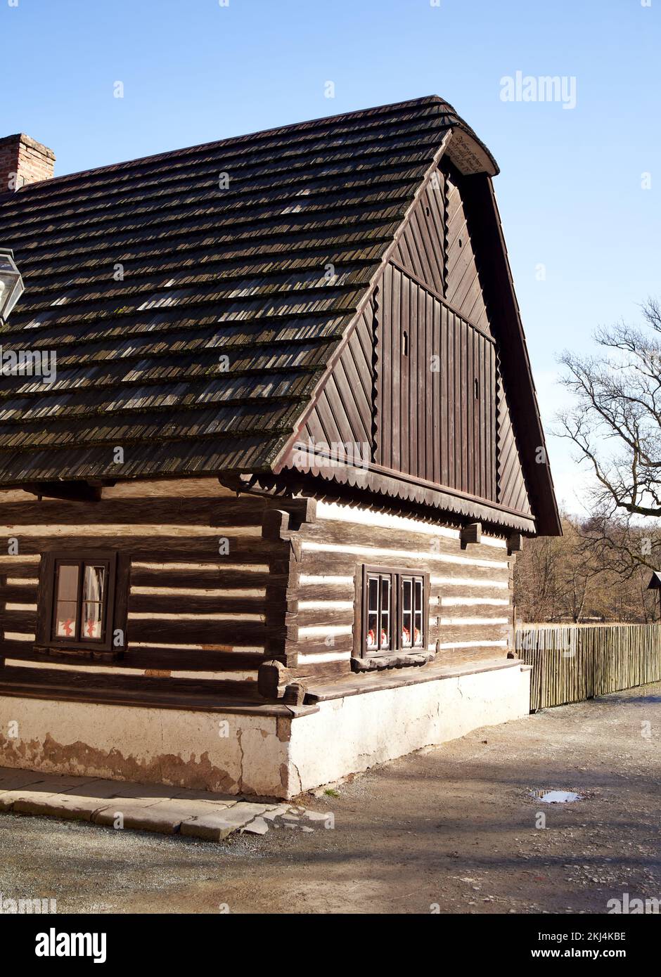 STARE BELIDLO, CZECH REPUBLIC FEBRUARY 13, 2022 Rural cottage built