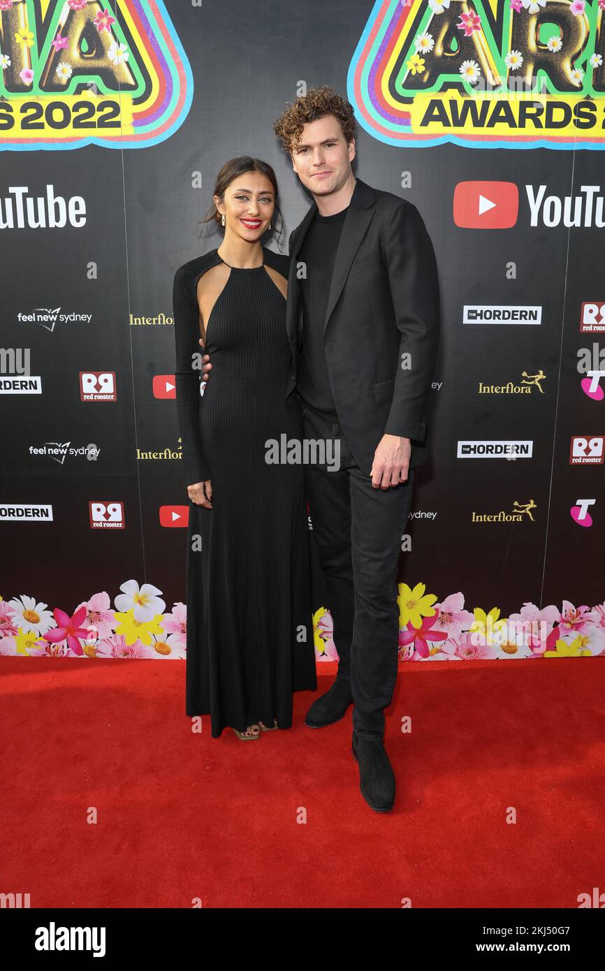 November 24, 2022: VANCE JOY (R) walking the red carpet at the 36th Annual ARIA Awards at The Hordern Pavilion on November 24, 2022 in Sydney, NSW Australia  (Credit Image: © Christopher Khoury/Australian Press Agency via ZUMA  Wire) Stock Photo