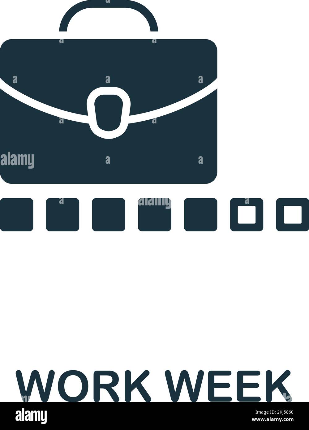 Work Week icon. Monochrome simple Time Management icon for templates ...