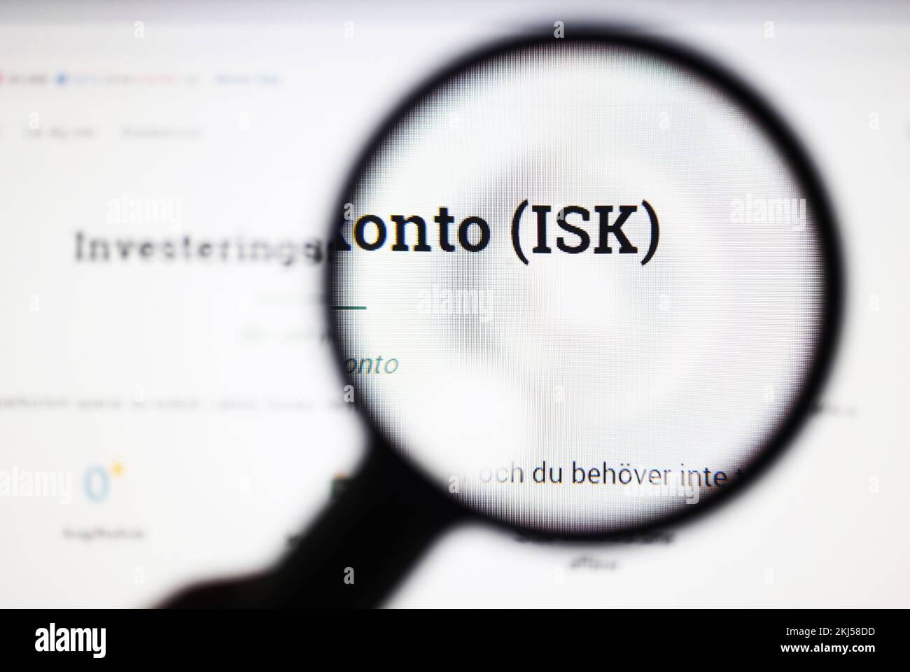 An ISK logo. Investeringssparkonto - ISK (Investment savings account) is an  advantageous savings option whereby you can save in stocks, shares and  other types of securities Stock Photo - Alamy