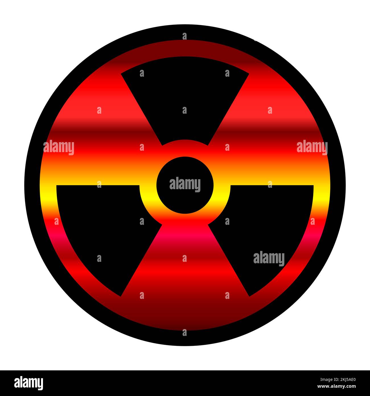 Illustration of an abstract radioactivity warning sign Stock Vector