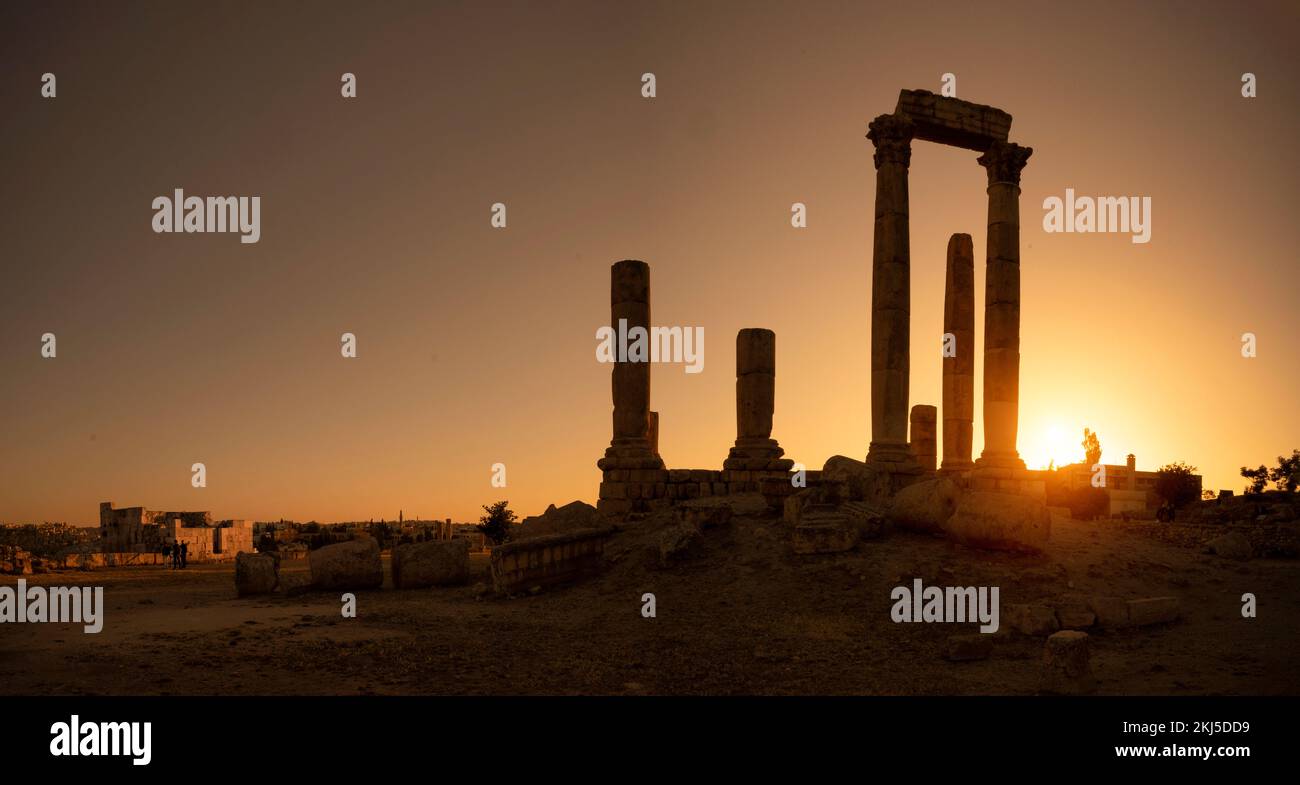 Temple of Hercules, Amman Citadel, Jordan Stock Photo - Alamy