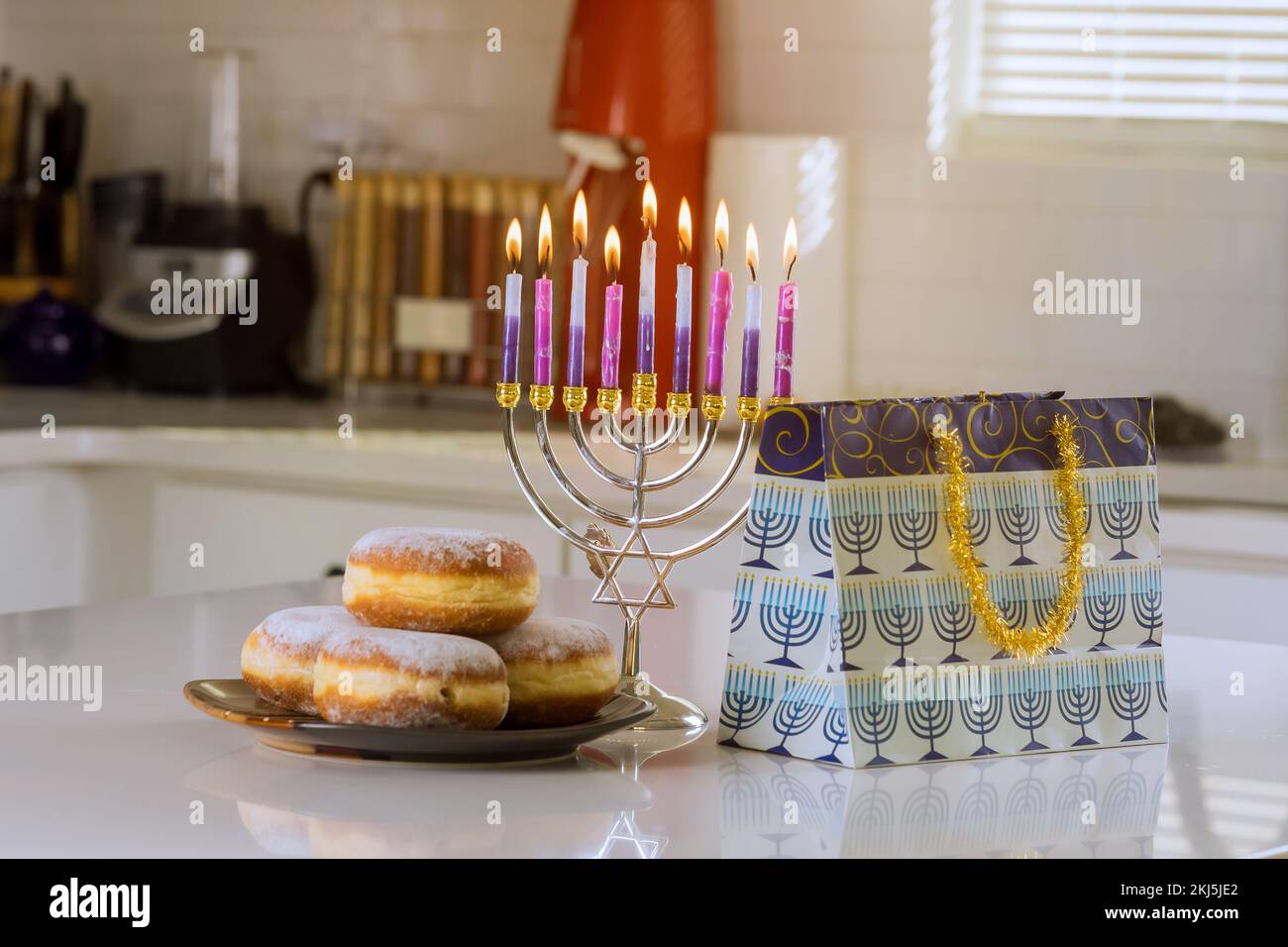 t is common to light candles in hanukkiah menorah celebration Hanukkah