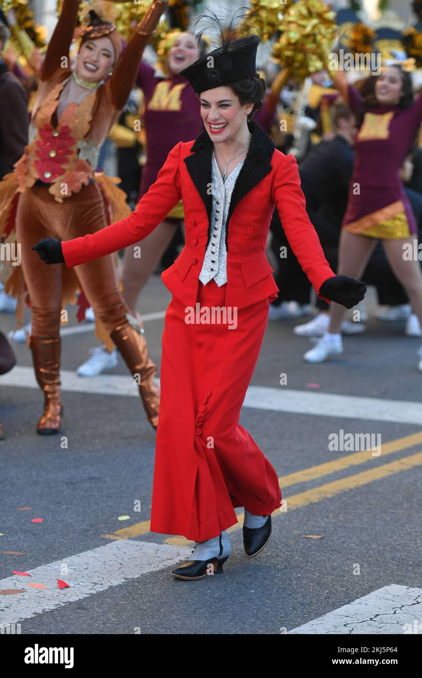 Lea Michele attends the 96th Annual Macy's Thanksgiving Day Parade on