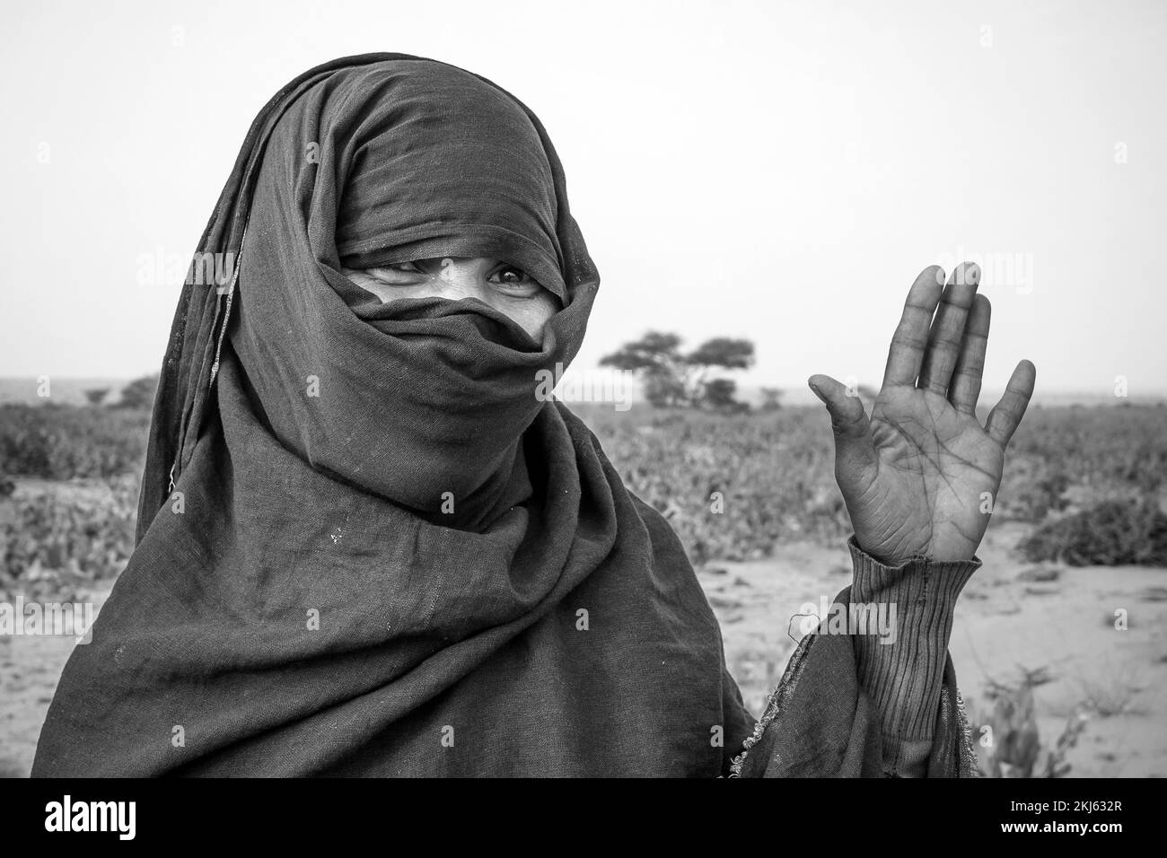 Mauritania, surroundings of Chinguetti, nomad camp, portrait Stock Photo