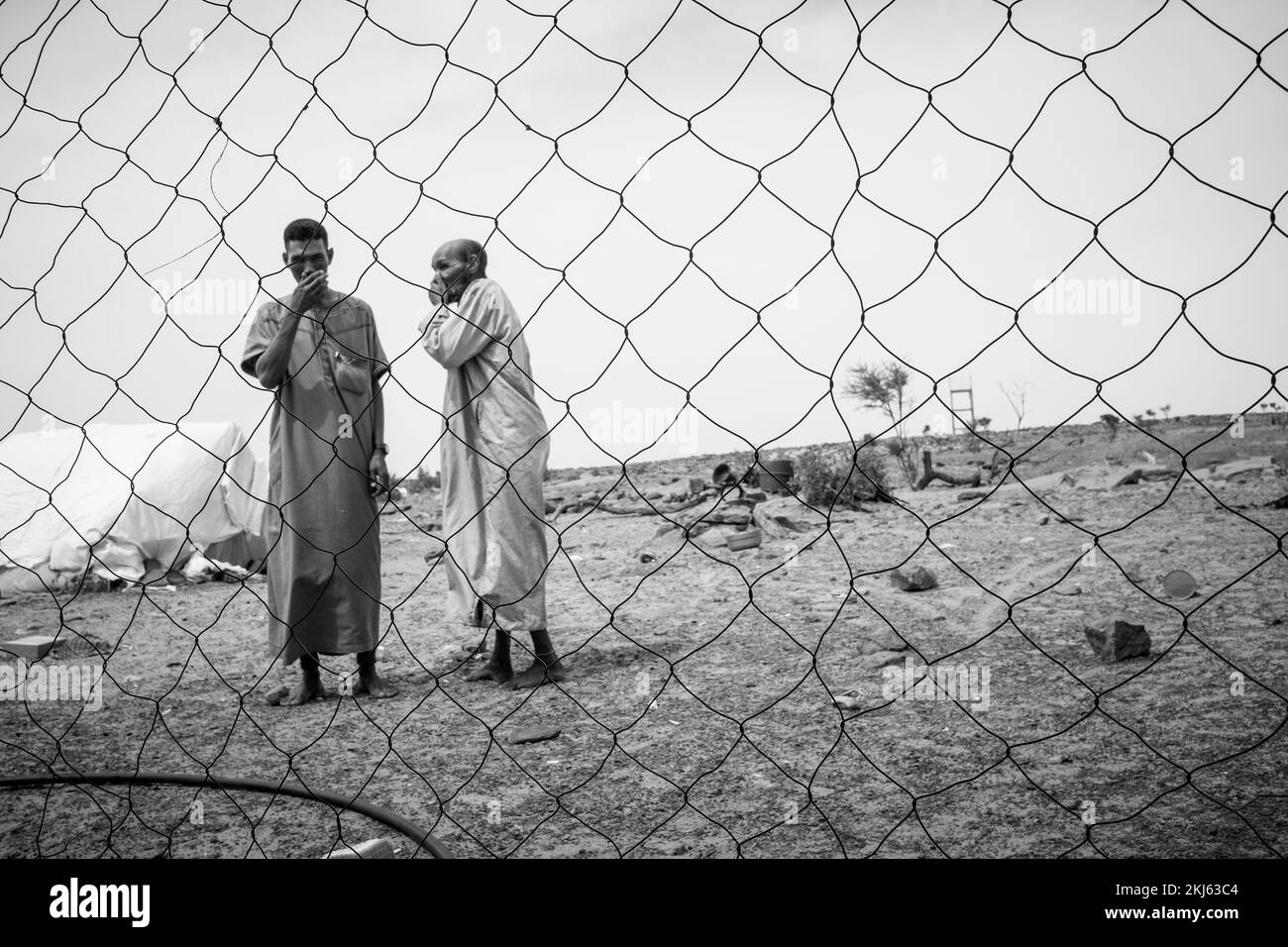 Mauritania, surroundings of Tidjikja, nomad camp Stock Photo