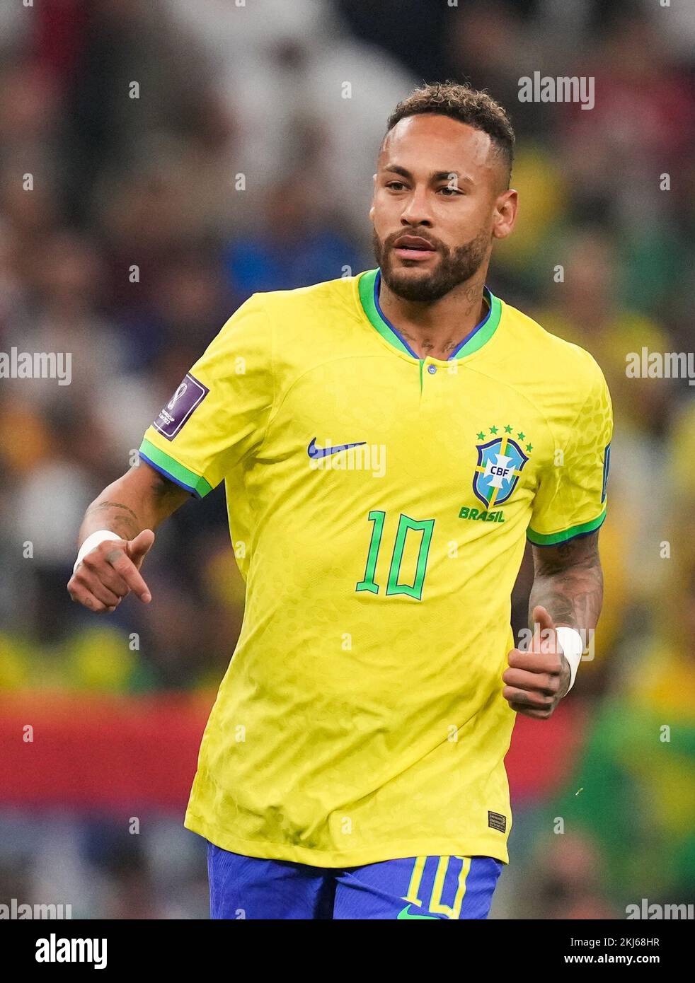 Brazil’s Neymar during the FIFA World Cup Group G match at the Lusail Stadium in Lusail, Qatar. Picture date: Thursday November 24, 2022. Stock Photo