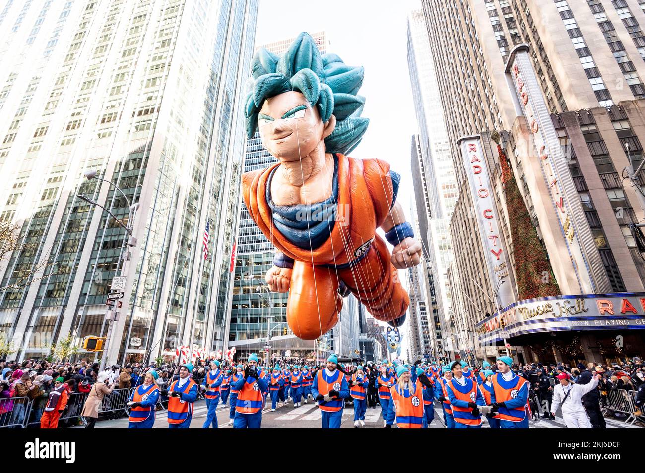 November 24, 2022, New York City, New York, United States The Goku balloon at the Macy's