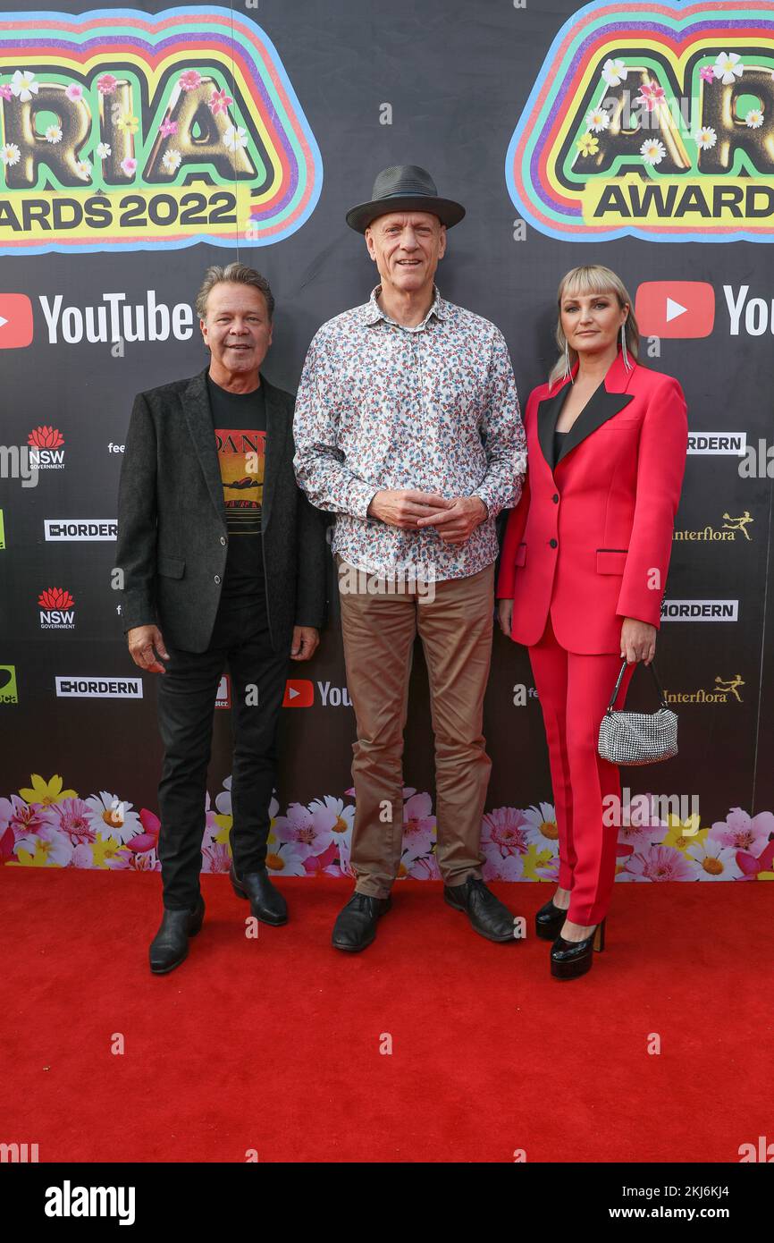 November 24, 2022: TROY CASSAR-DALEY, PETER GARRETT and ANNABELLE HERD walking the red carpet at the 36th Annual ARIA Awards at The Hordern Pavilion on November 24, 2022 in Sydney, NSW Australia  (Credit Image: © Christopher Khoury/Australian Press Agency via ZUMA  Wire) Stock Photo