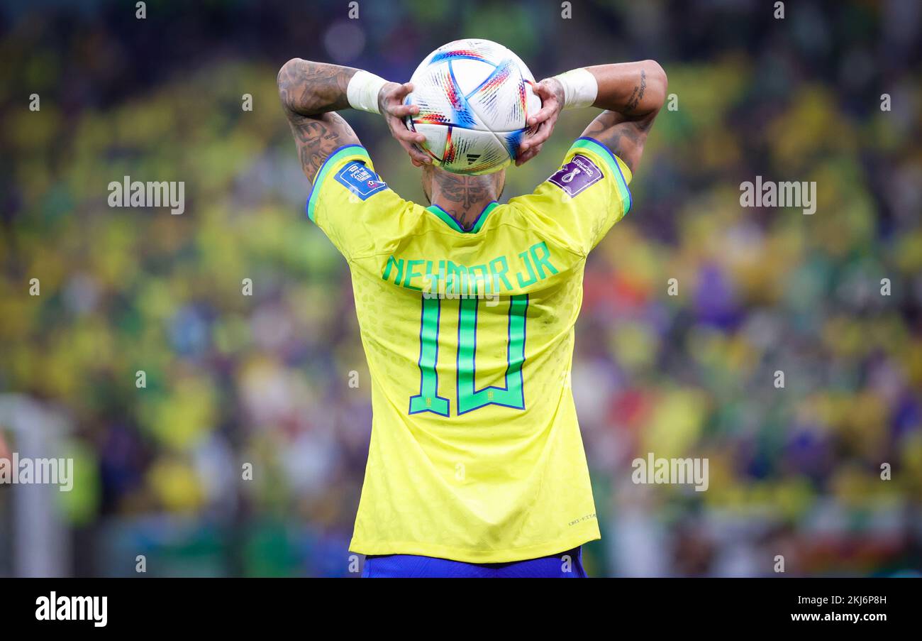 Brazilian Neymar pictured during a soccer game between Brazil and Serbia, in Group G of the FIFA 2022 World Cup in Lusail, State of Qatar on Thursday 24 November 2022. BELGA PHOTO VIRGINIE LEFOUR Credit: Belga News Agency/Alamy Live News Stock Photo