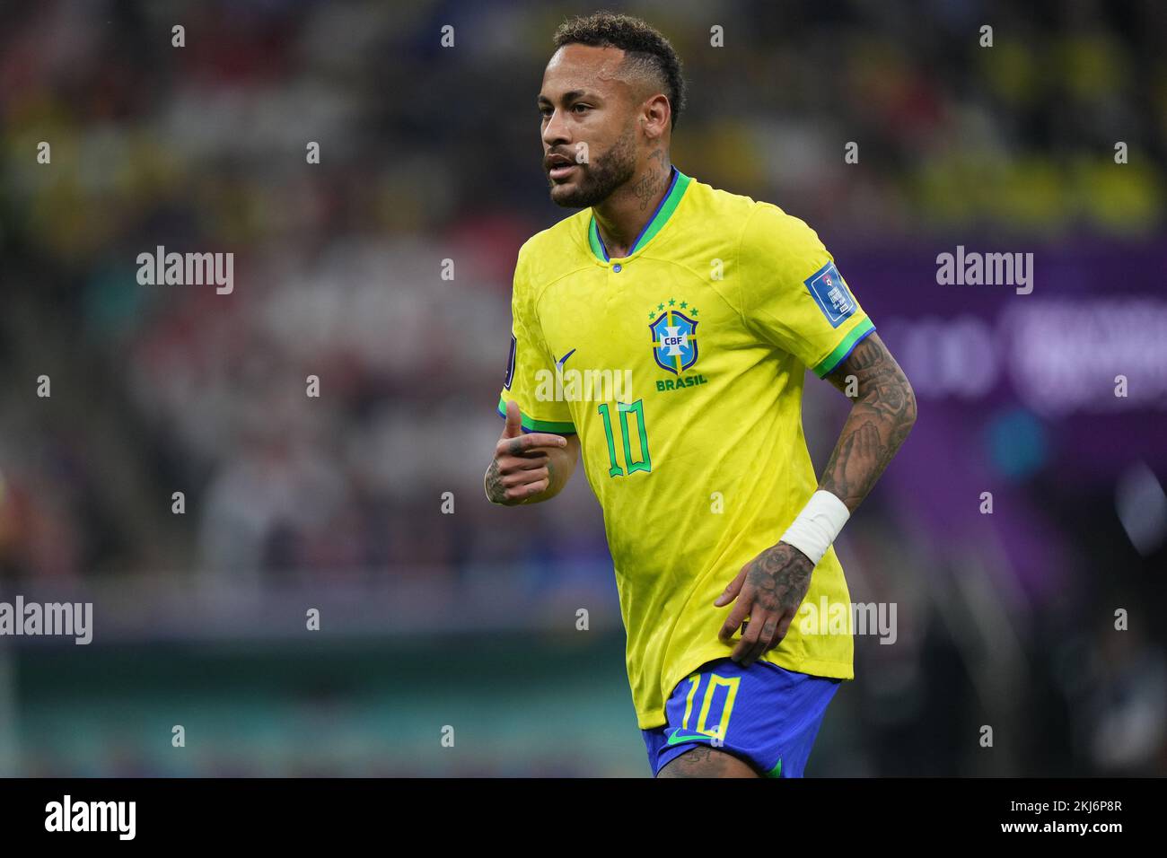 Lusail, Qatar. 24th Nov, 2022. Neymar da Silva Santos of Brazil during the  FIFA World Cup Qatar 2022 match, Group G, between Brazil and Serbia played  at Lusail Stadium on Nov 24,