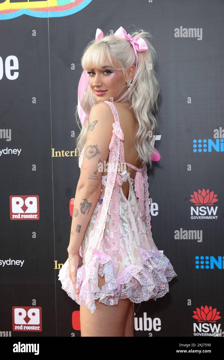 November 24, 2022, Sydney, Australia: PEACH PRC on the red carpet at the 36th Annual ARIA Awards at The Hordern Pavilion. (Credit Image: © Christopher Khoury/Australian Press Agency via ZUMA  Wire) Stock Photo